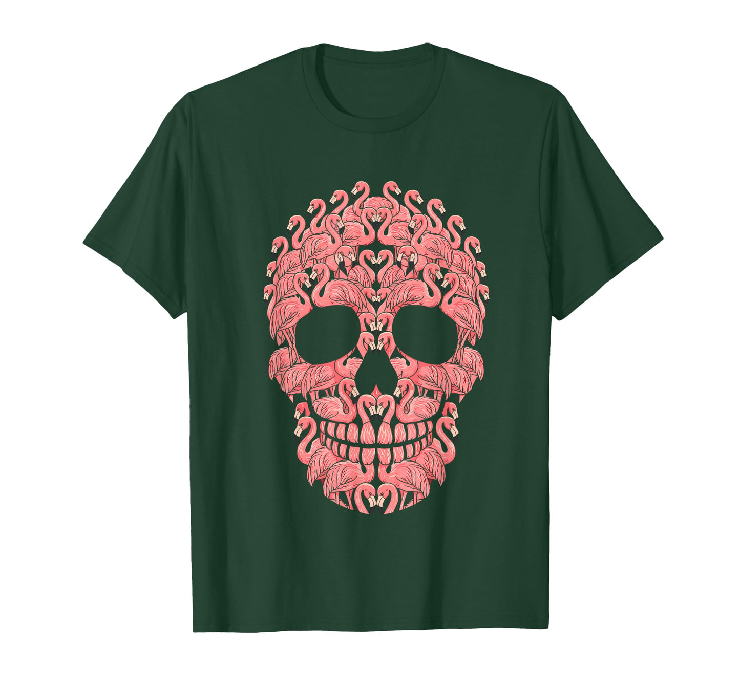 Pink Flamingo Skull Halloween Costume T-Shirt