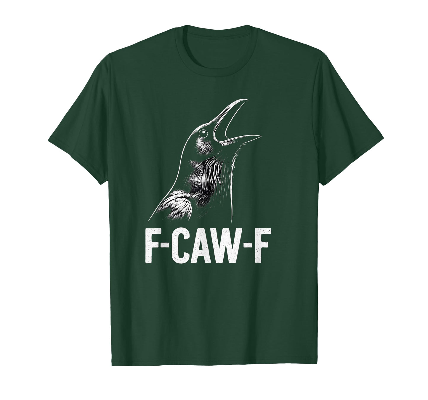 Funny Black Crow Bird with F-Caw-F Saying T-Shirt