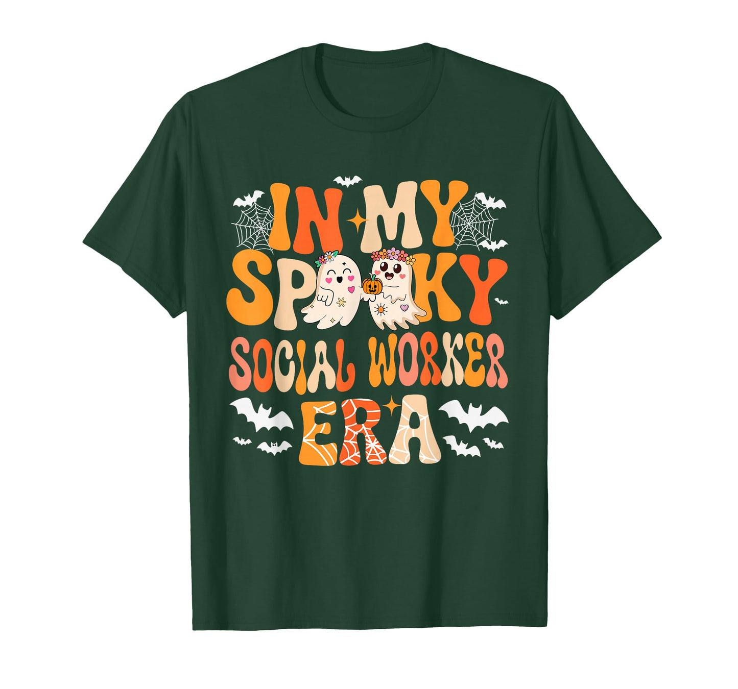 in My Spooky Funny Social Worker Era Halloween Boo Proud Job T-Shirt