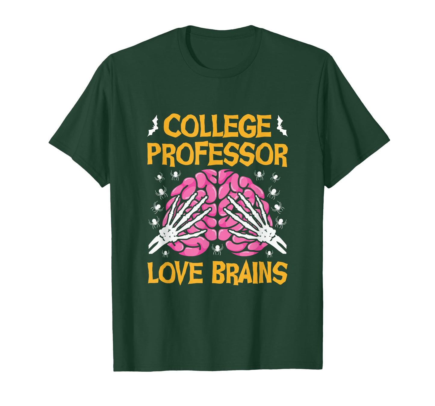 College Professor Love Brains Funny Halloween School T-Shirt