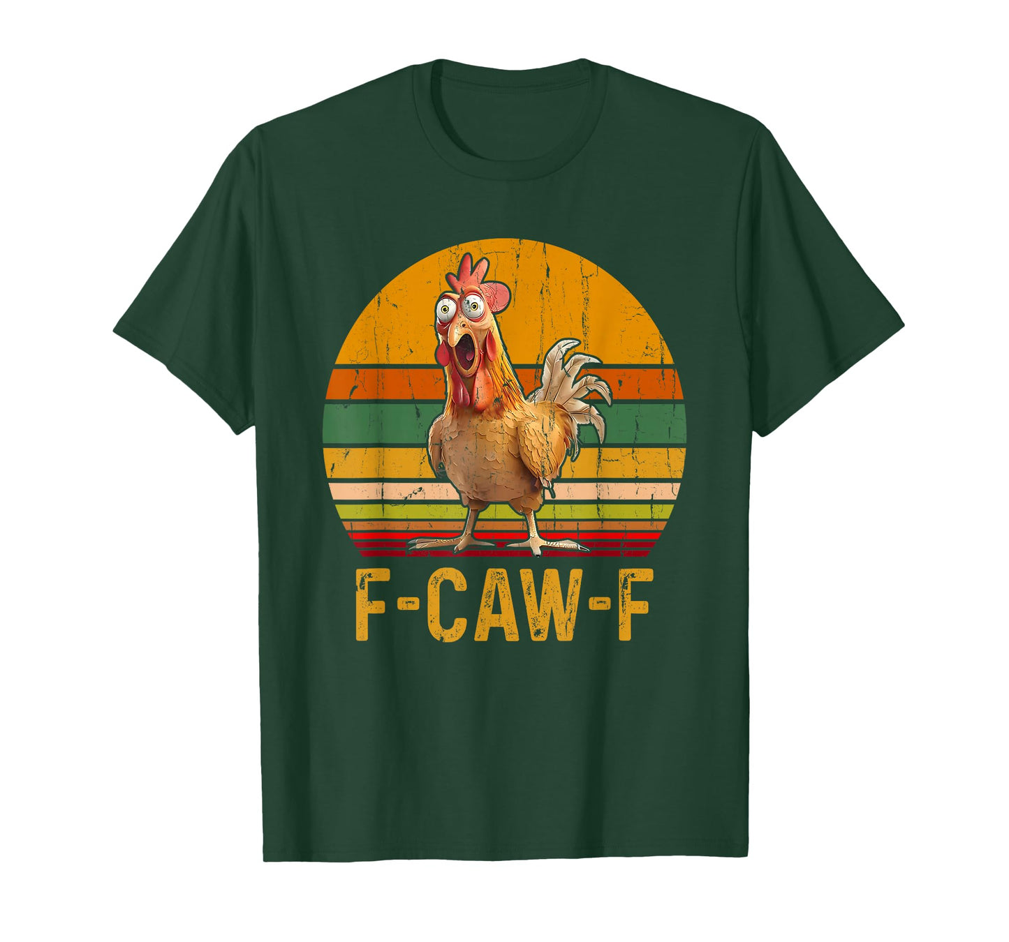 F-Caw-F Chicken Humor Tee, Silly Farm Animal Graphic Tee T-Shirt
