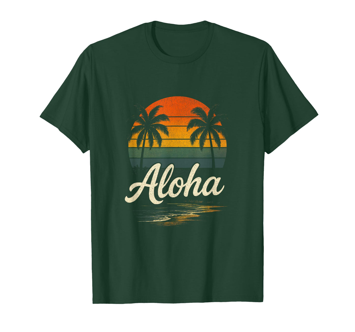 Aloha Hawaii Hawaiian Island Palm Beach Surfboard T-Shirt