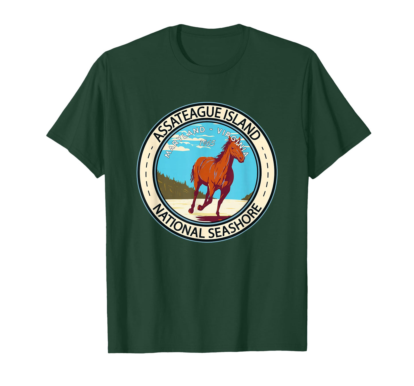 Assateague Island National Seashore Badge Vintage T-Shirt