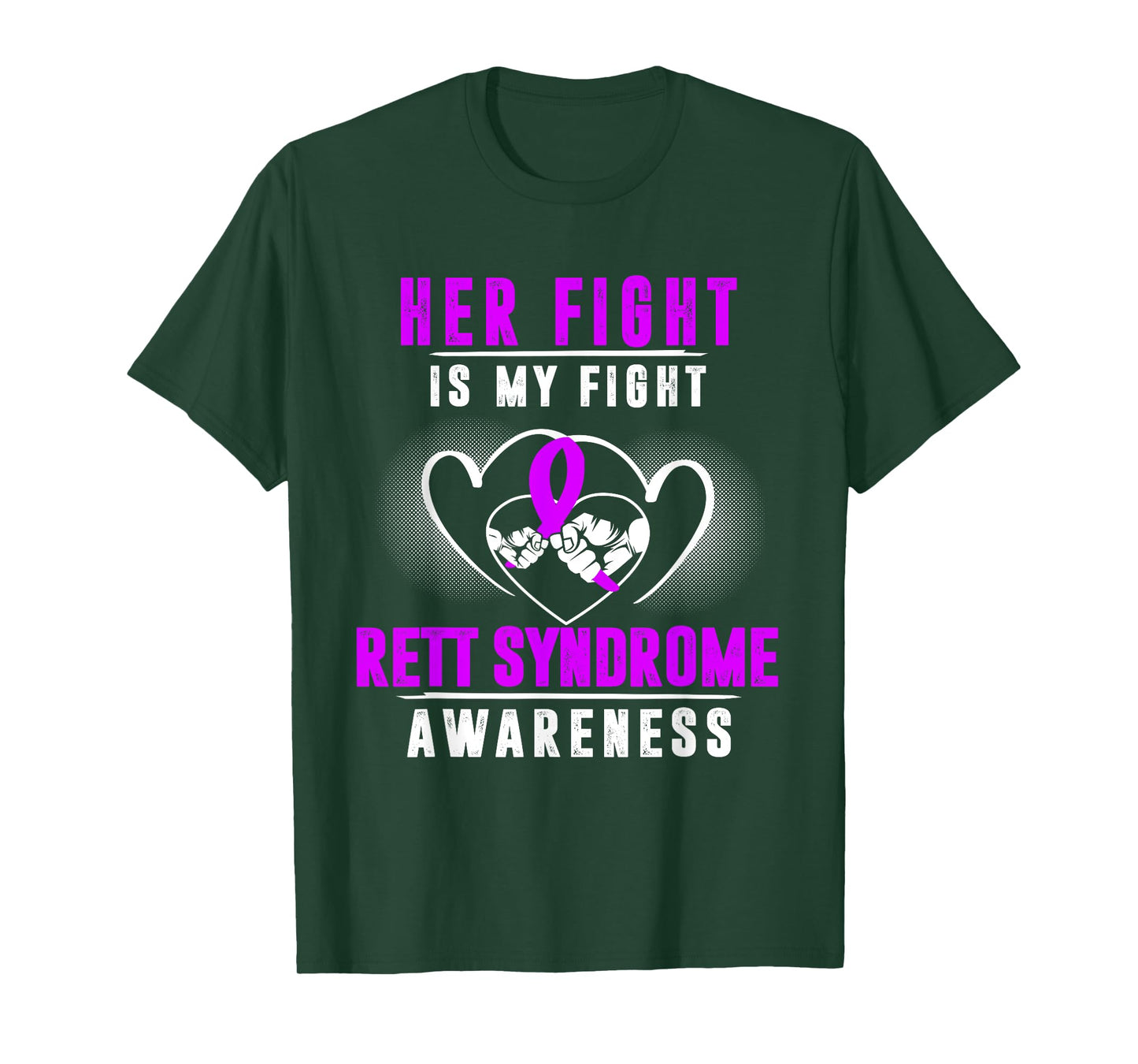 Rett Syndrome Awareness Month RTS Purple Ribbon Girl Mom Dad T-Shirt