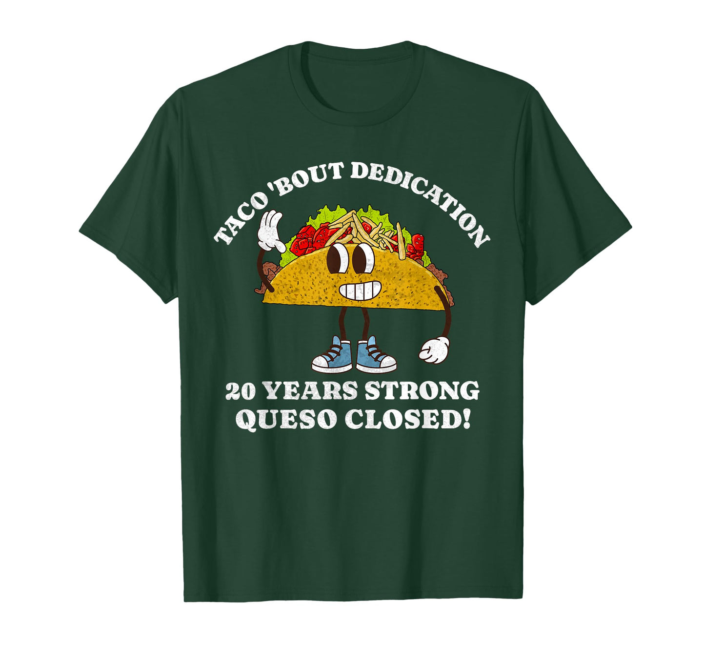 20th Year Work Anniversary Taco Funny 20 Year of Service T-Shirt