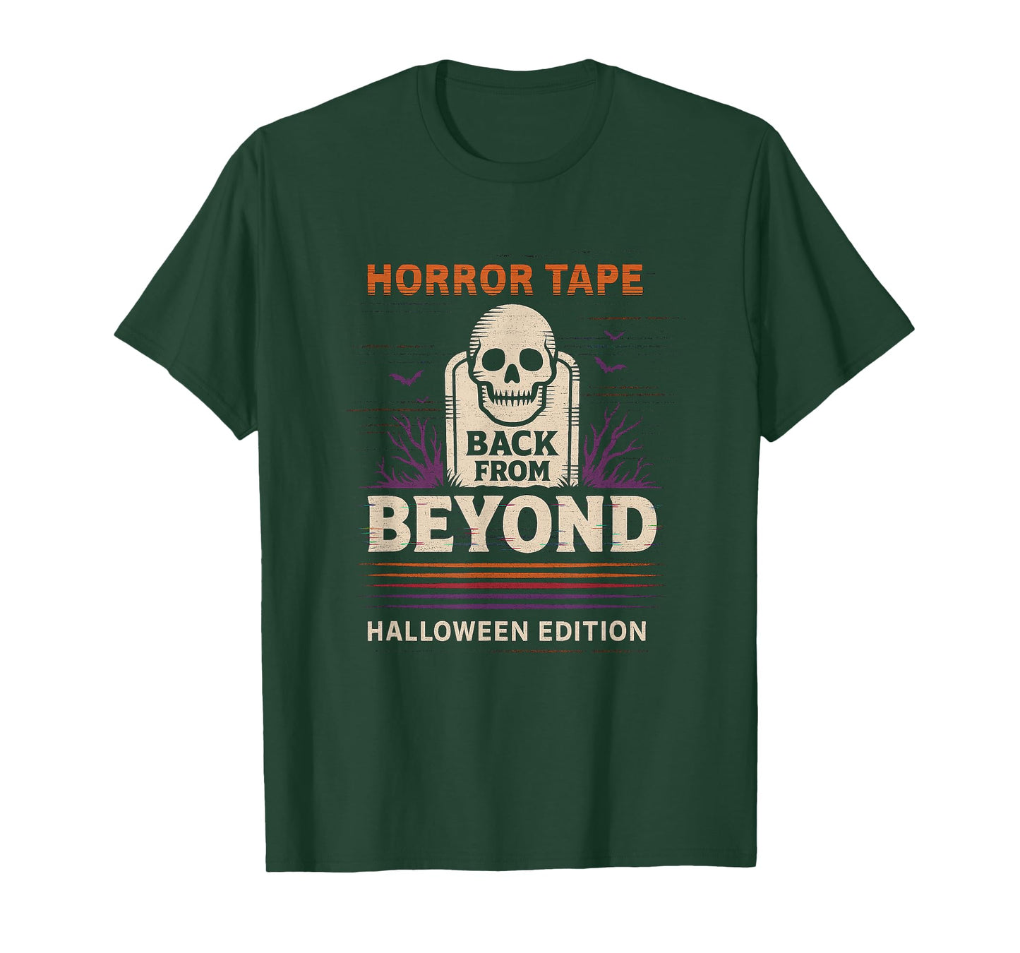 Horror Tape | Back from Beyond Skull Design T-Shirt