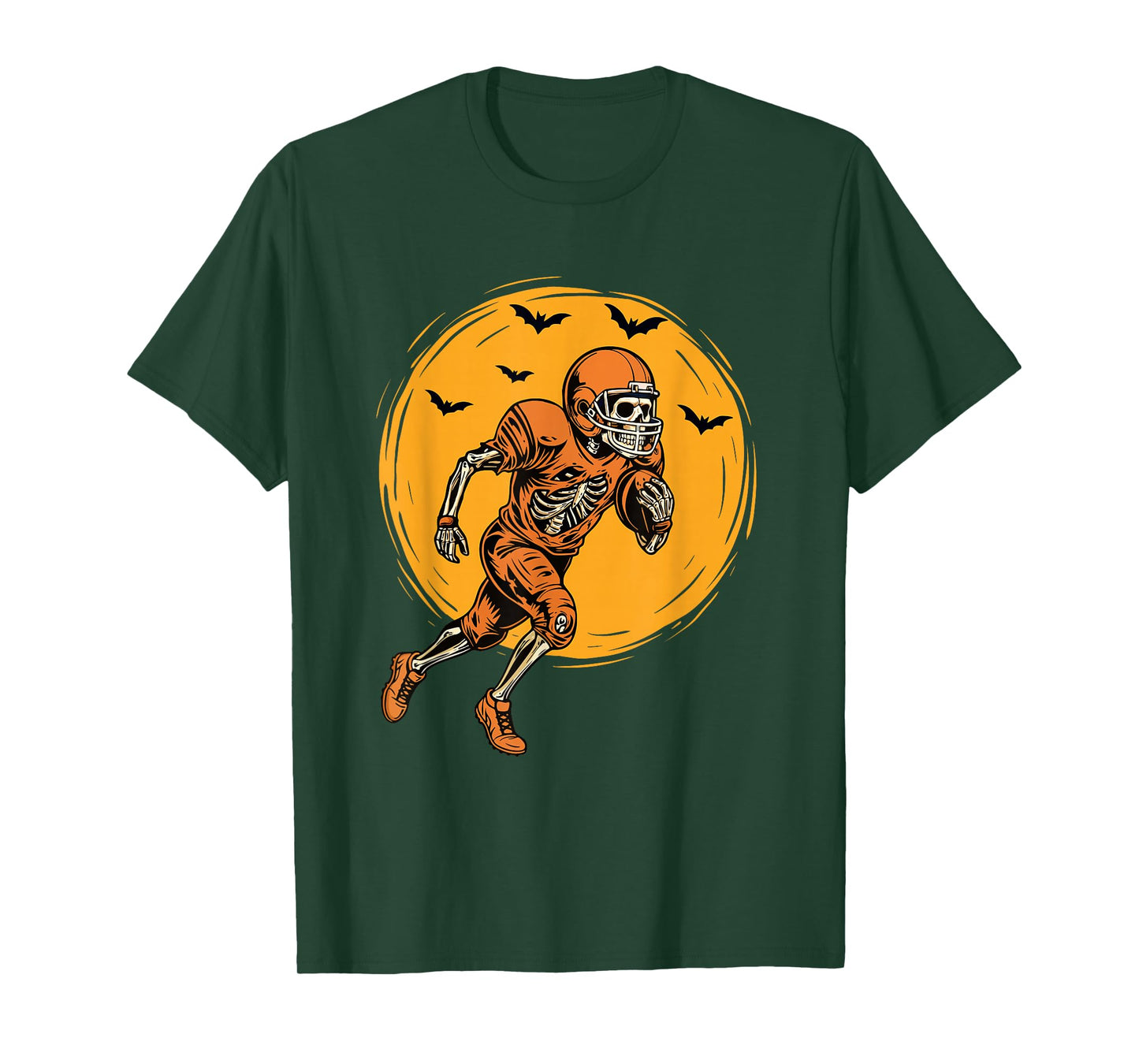 Skeleton Football Player - Spooky Halloween Footballer T-Shirt