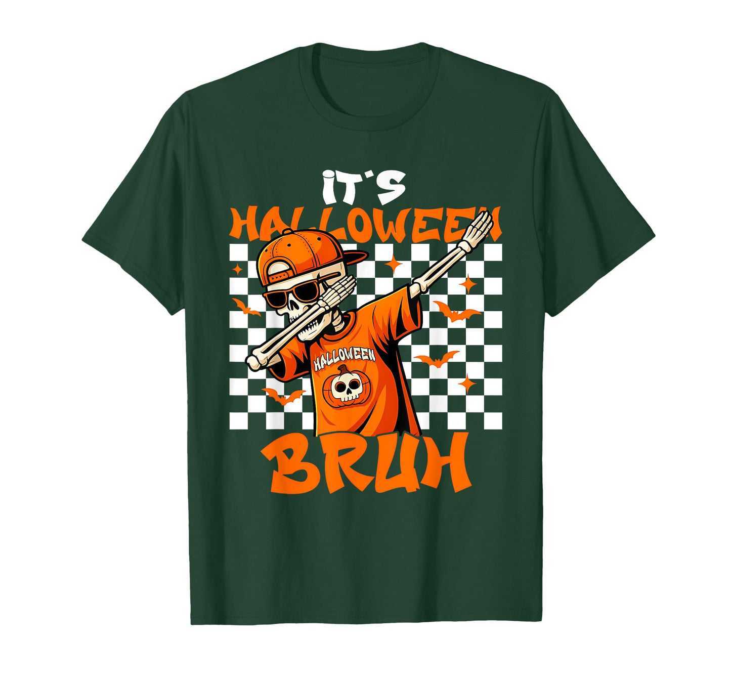 Bruh It’s Halloween Dabbing Spooky Skeleton Halloween T-Shirt