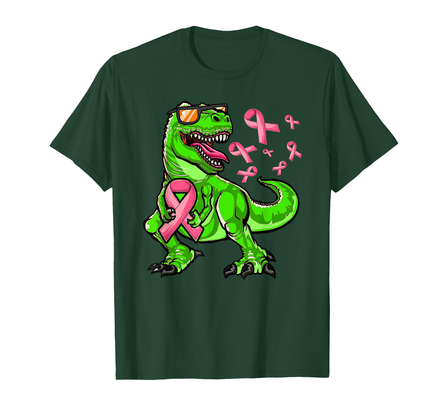 Breast Cancer T-Rex Dinosaur, Boys Breast Cancer Awareness T-Shirt