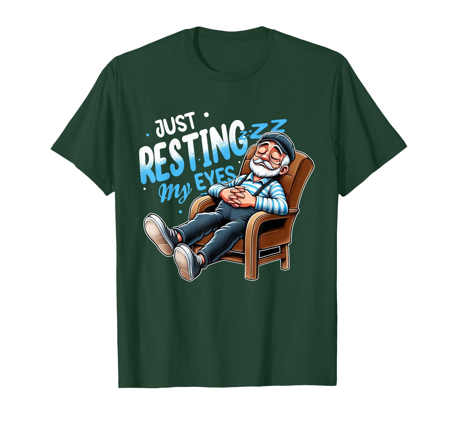 I'm Not Sleeping Just Resting My Eyes Retro Dad Joke Gifts T-Shirt