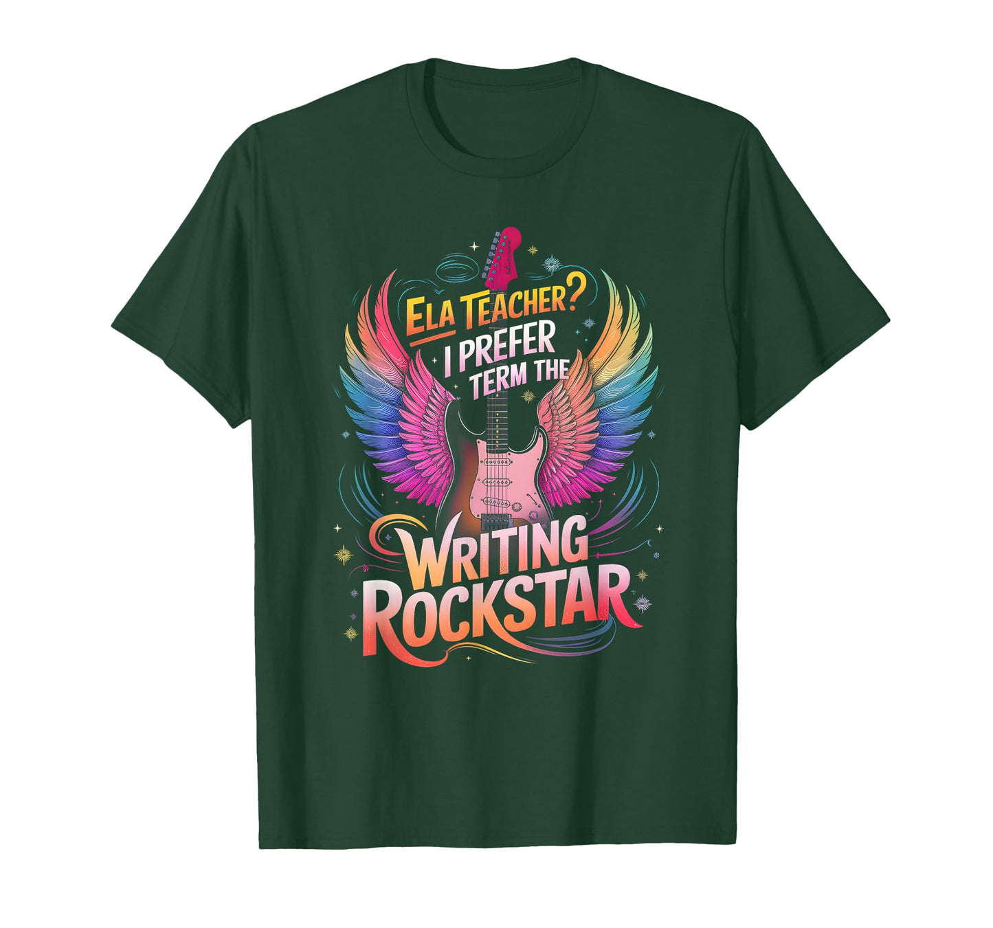 Cute ELA Teacher WRITING ROCKSTAR Book Lover Test Day Team T-Shirt