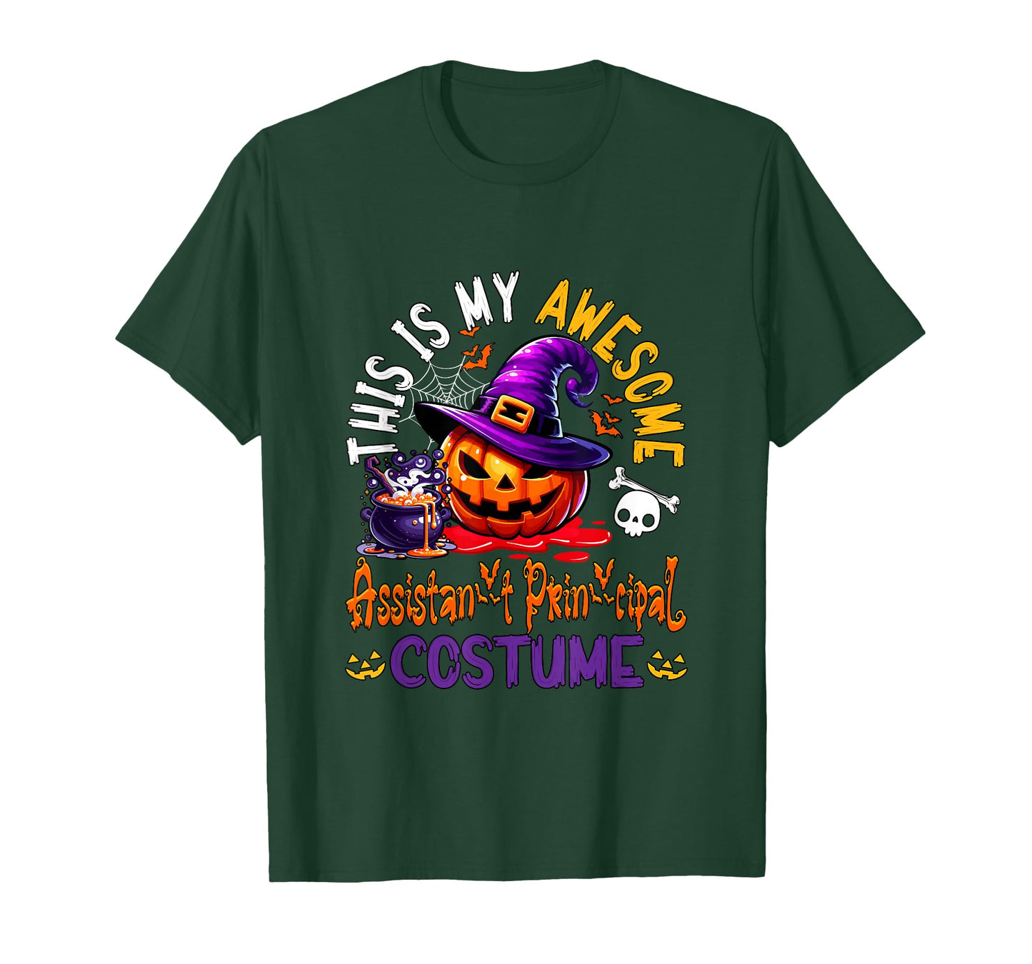 My Awesome Assistant Principal Costume Witch Carved Pumpkin T-Shirt