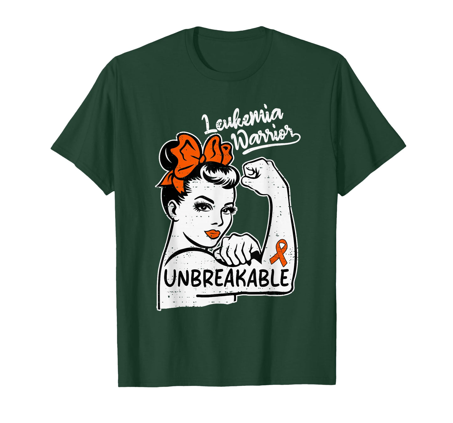 Womens Leukemia Awareness Warrior Ribbon Orange Support T-Shirt