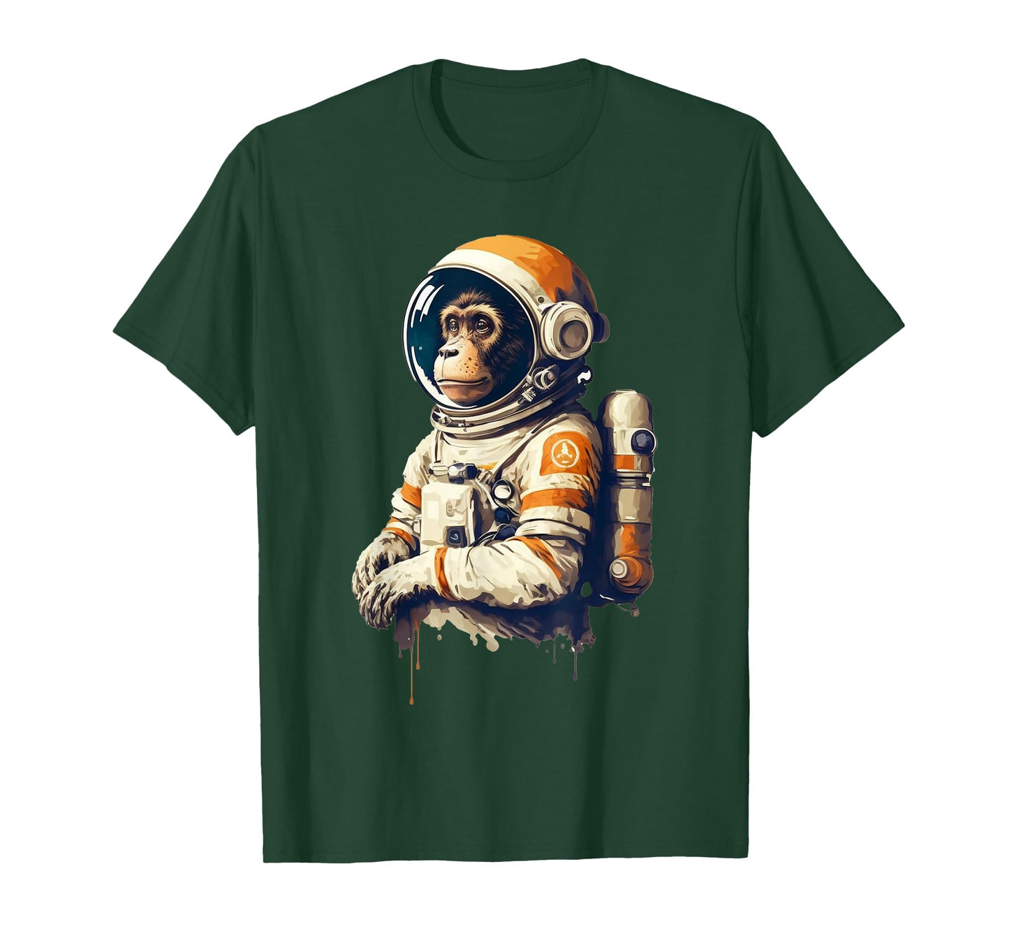 Retro Monkey Space Astronaut Chimp Art Funny Sci-Fi Design T-Shirt