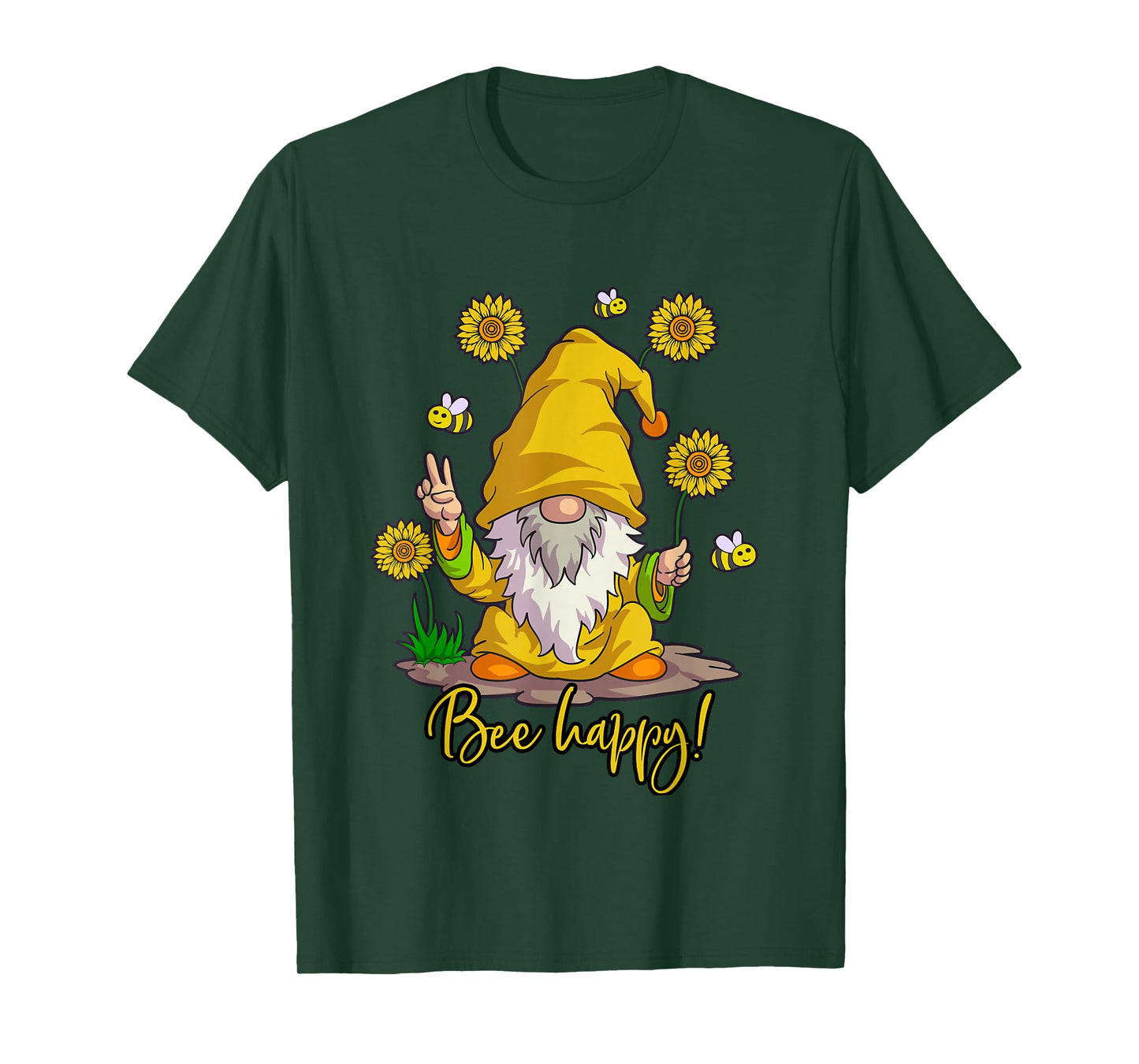 Sunflower Gnome Shirt Women Buffalo Plaid Girls Flower Lover T-Shirt