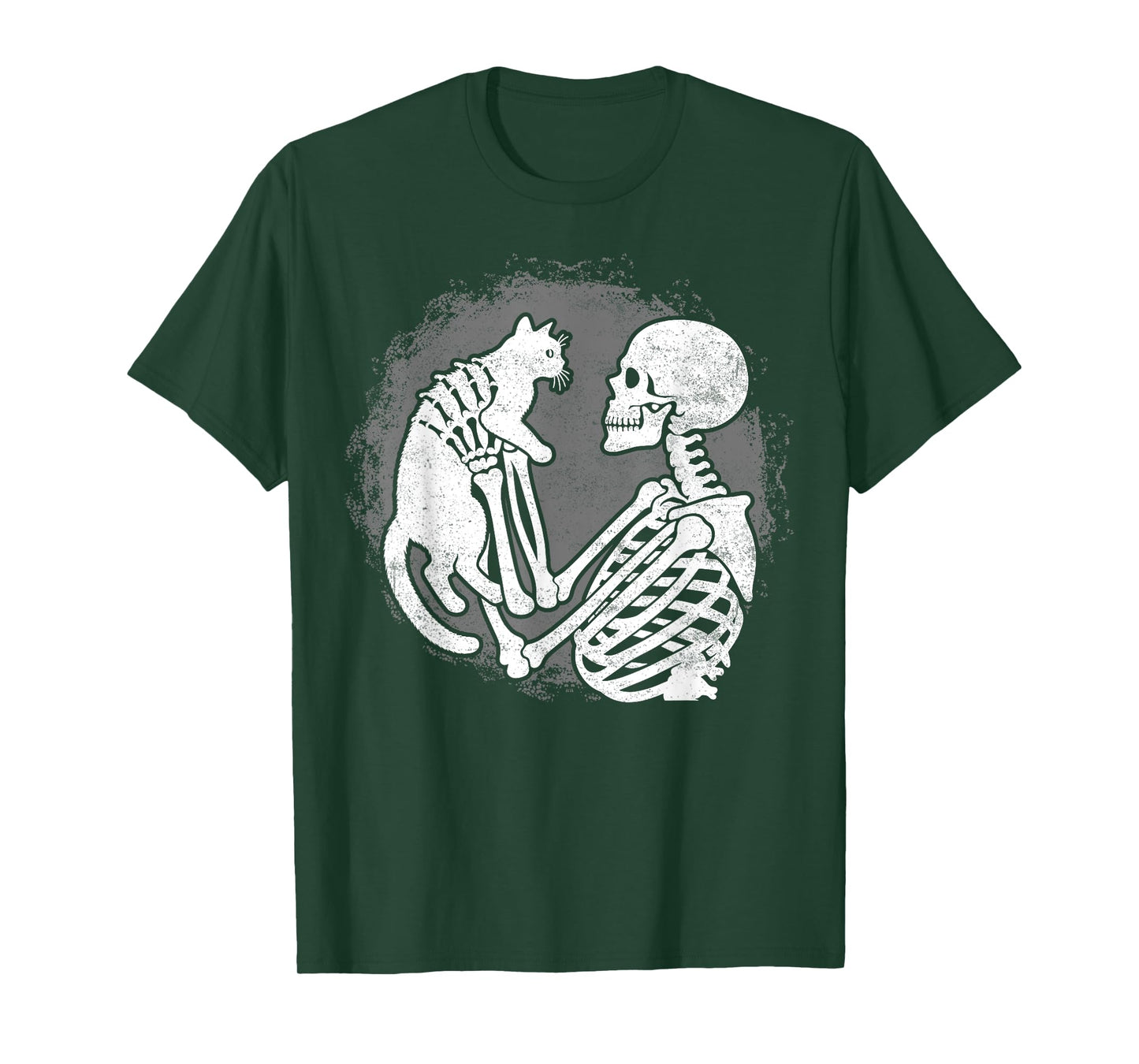 Skeleton Cat Skull Kitty Cute Halloween Men Women Kids T-Shirt