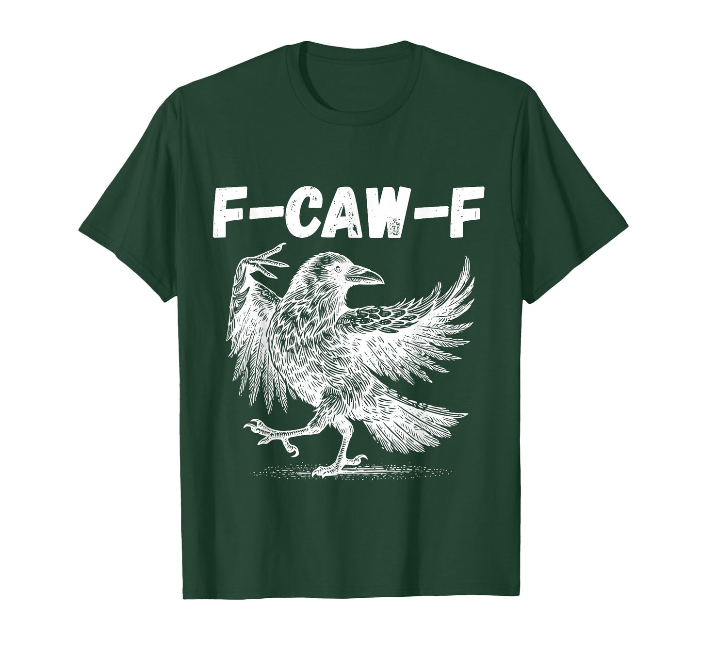 Funny Bird Raven F-CAW-F Humor Halloween Fall Meme Viral T-Shirt