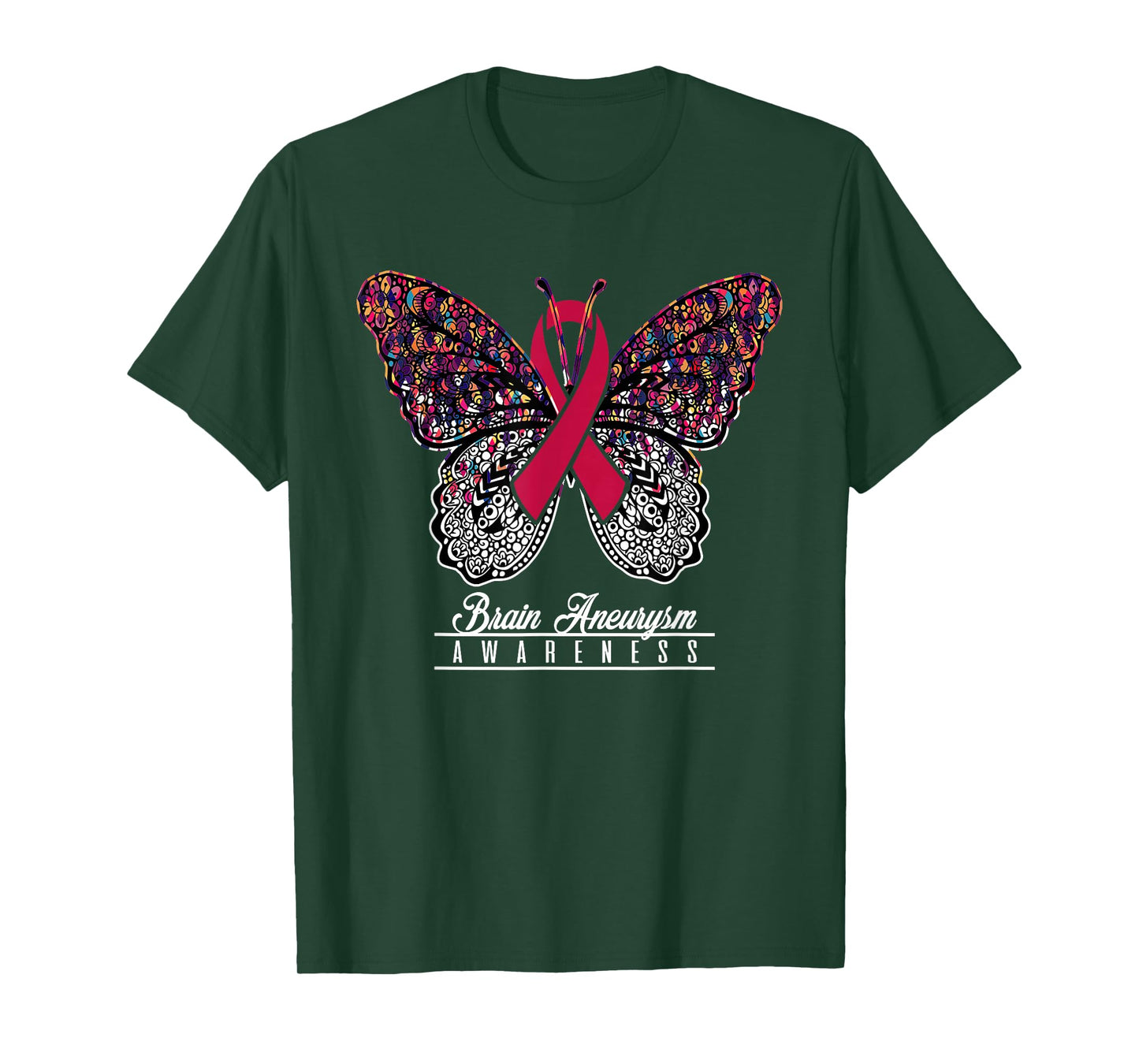 Brain Aneurysm Awareness Shirt Butterfly Lovers Gifts T-Shirt