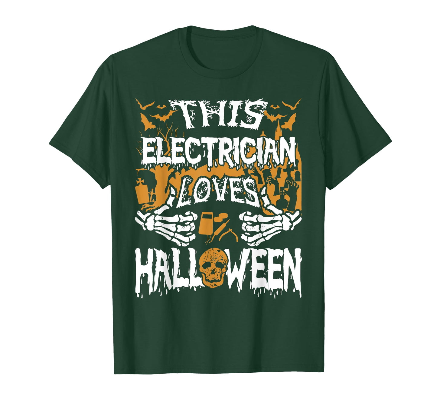 Skeleton Hands Halloween Electrical Tools for Everyone T-Shirt