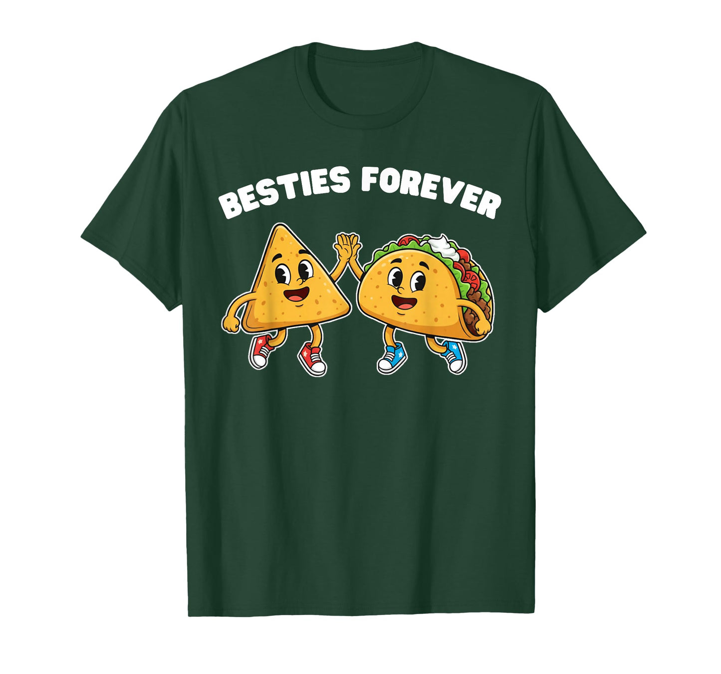 Besties Forever Nachos Tacos Kawaii for Boys Kids Girls T-Shirt
