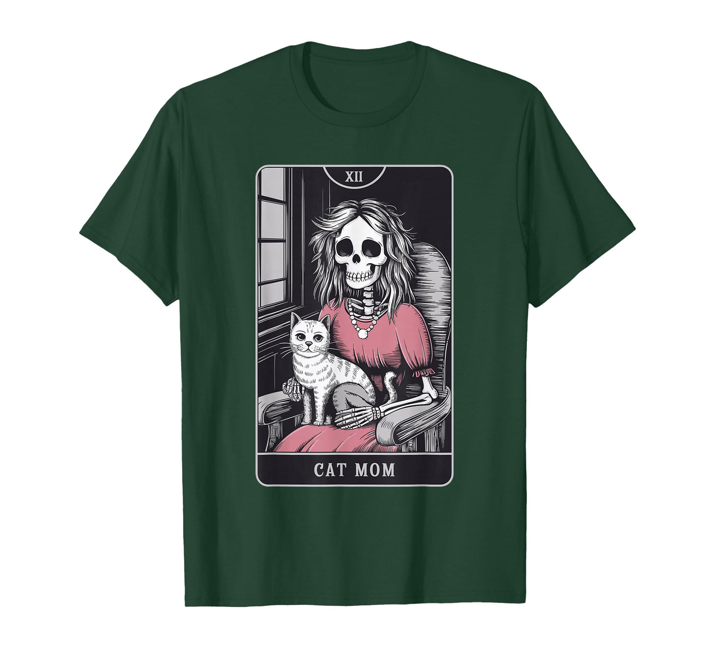 The Cat Mom Tarot Skeleton Witchy T-Shirt