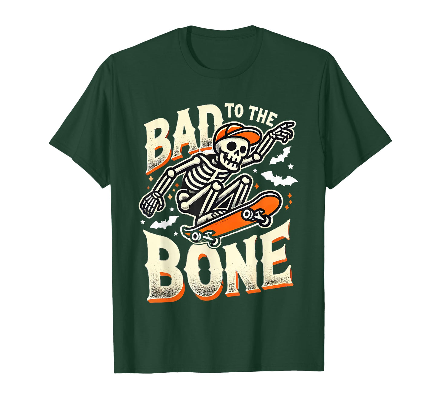 Bad To The Bone Skate Skateboard Shirt Youth Boys Mens Girls T-Shirt