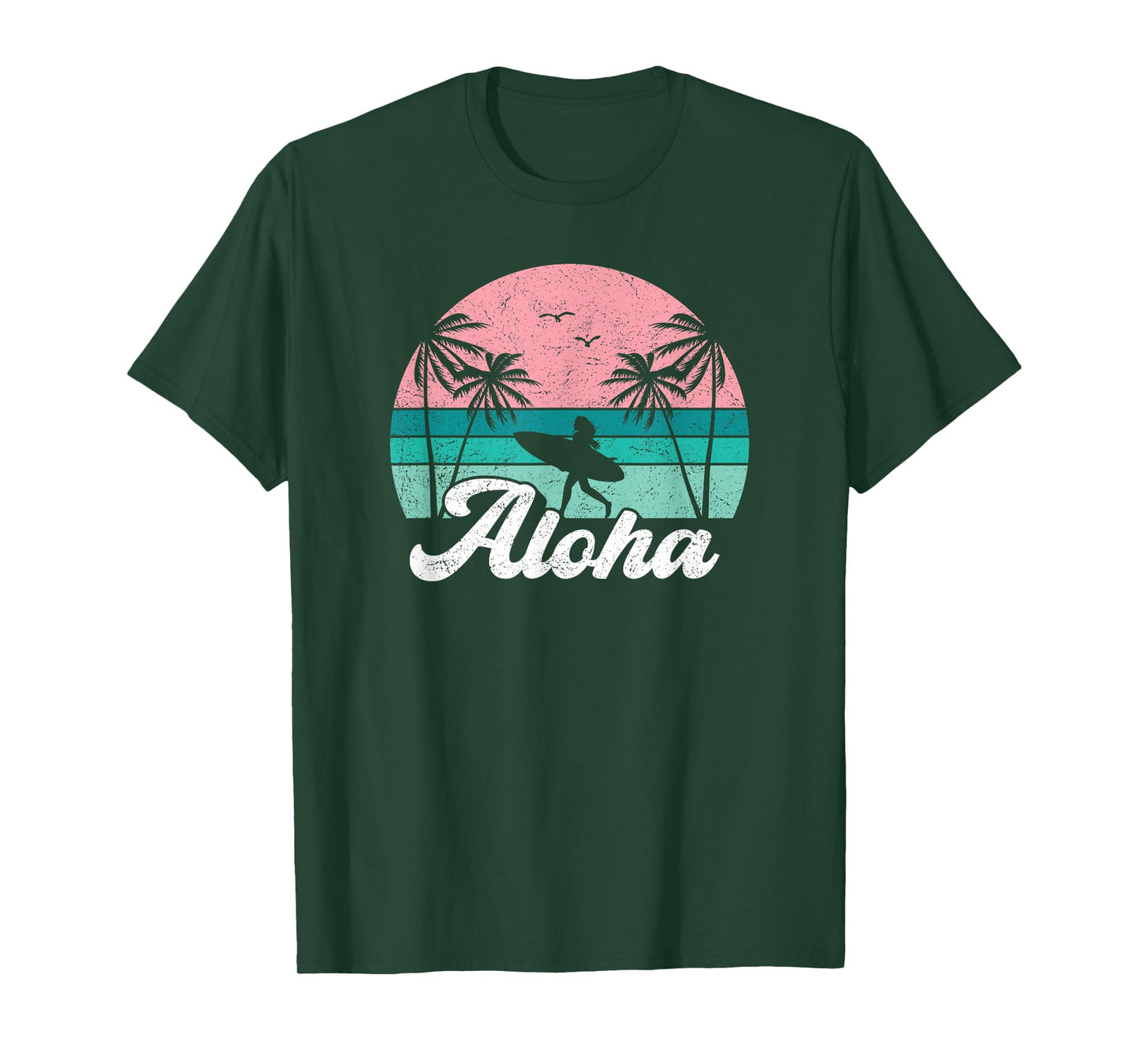 Aloha Surfer Girl Hawaii Vintage Hawaiian Surfing Surf Cute T-Shirt