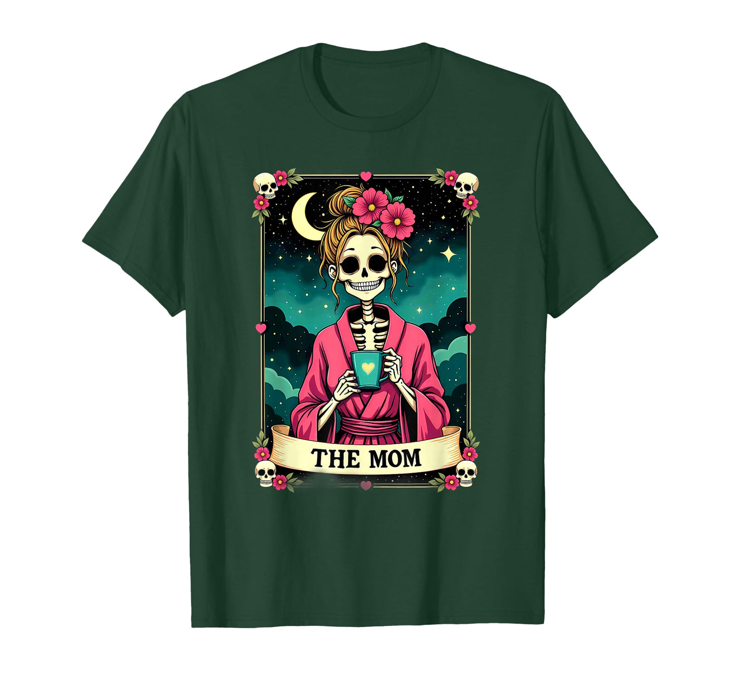 Gothic Tarot Card The Mom Skeleton Coffee T-Shirt
