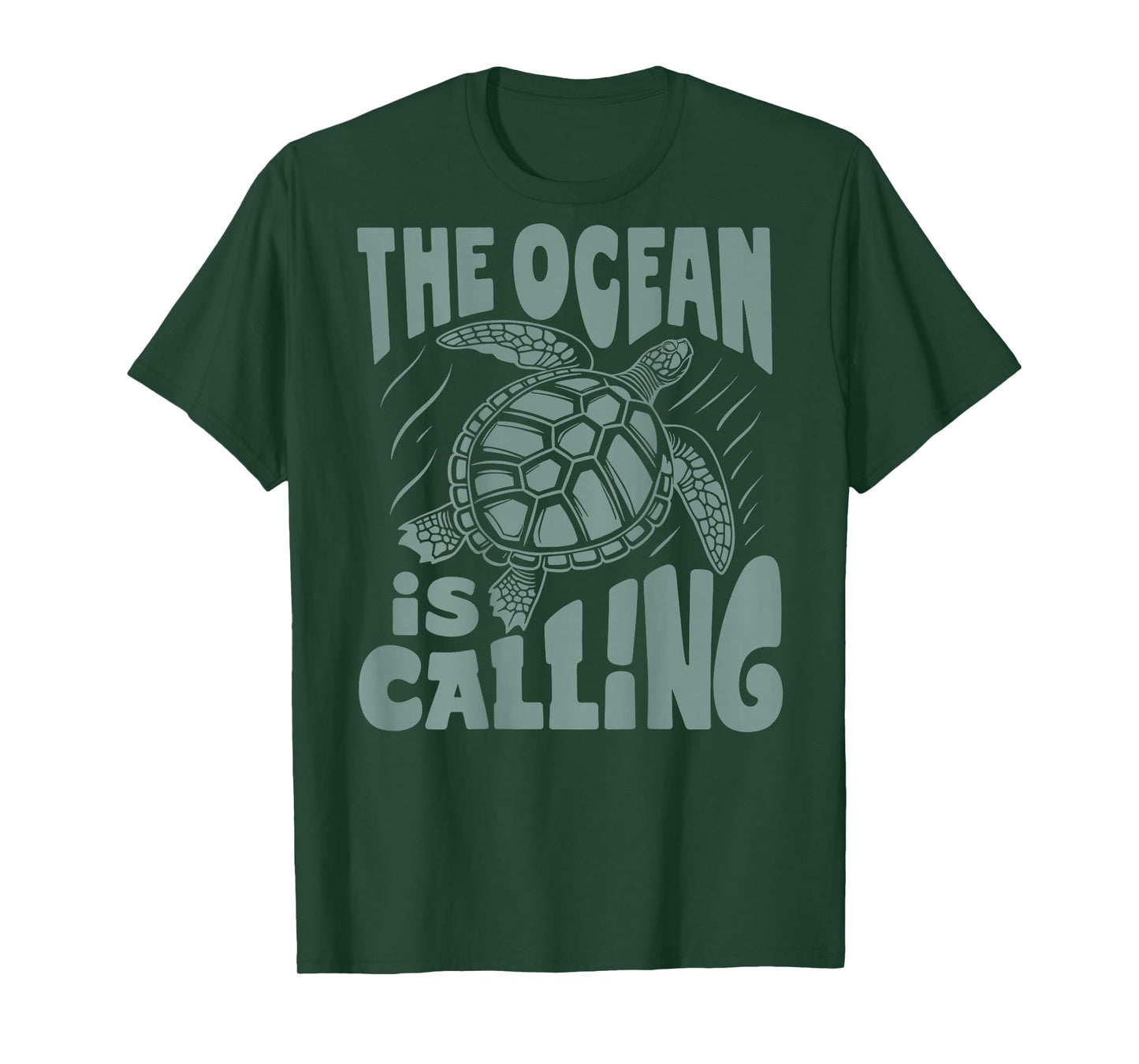 The Ocean Is Calling X Nature Beach Turtle Back T-Shirt