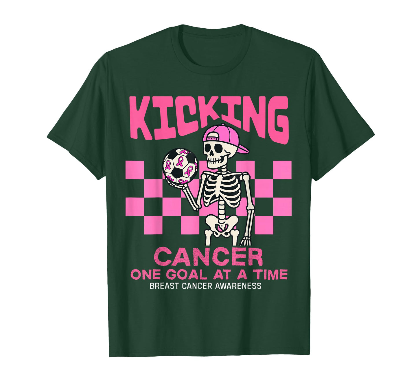 Halloween Soccer Breast Cancer Awareness T-Shirt