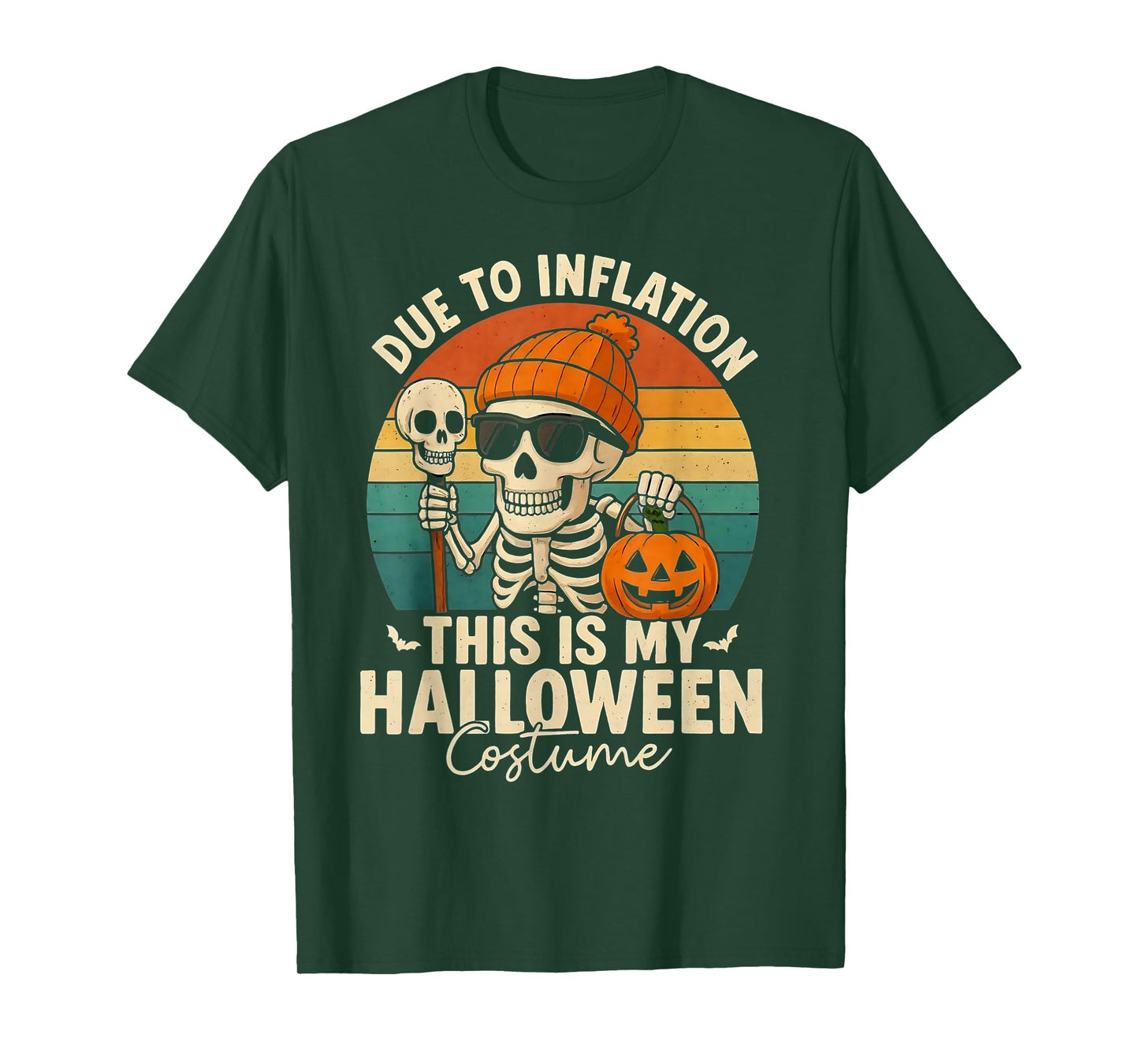 Due to Inflation This is My Halloween Costume Skeleton Humor T-Shirt