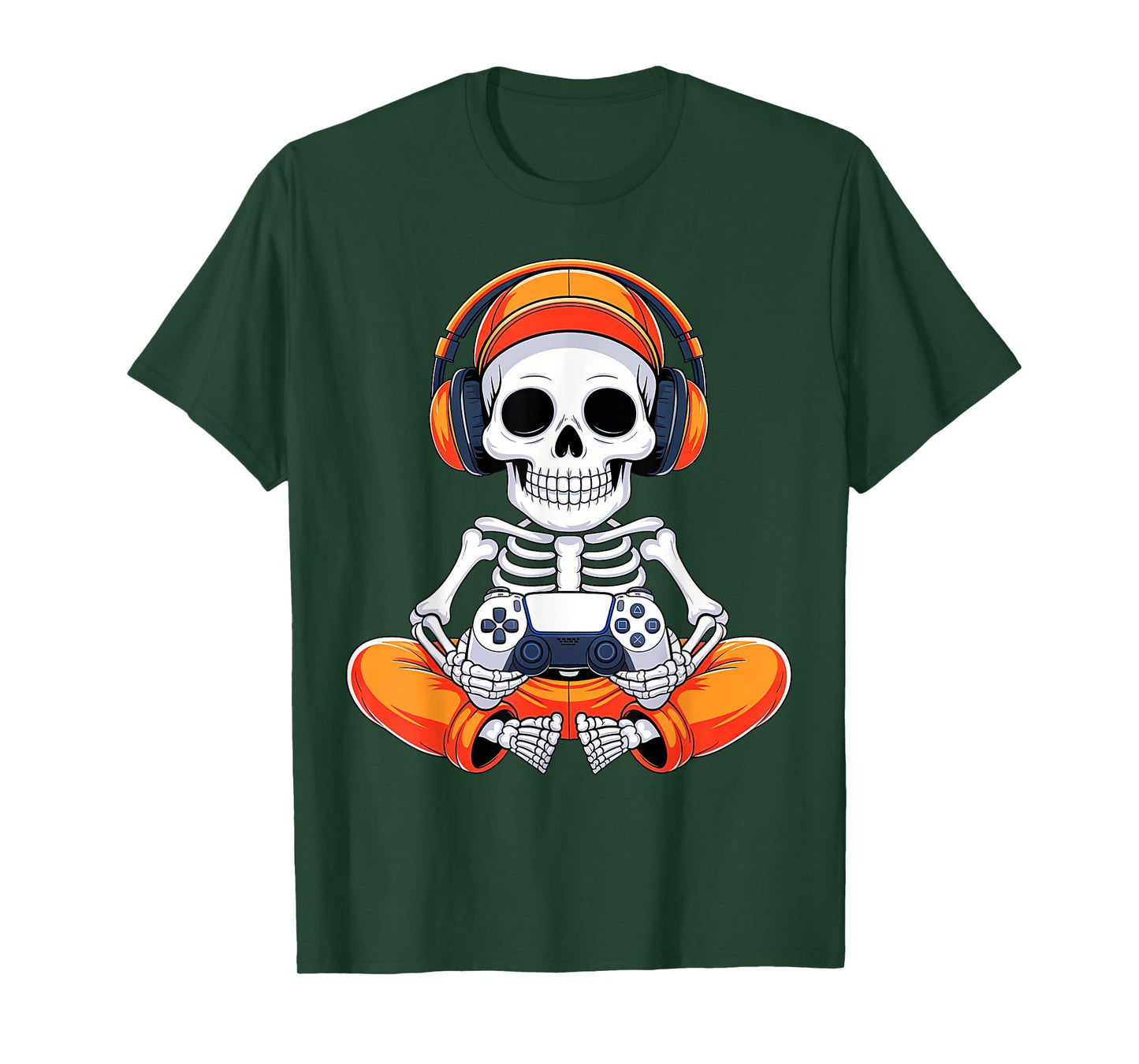 Skeleton Video Game Halloween Funny Gaming Gamer Boys Men T-Shirt