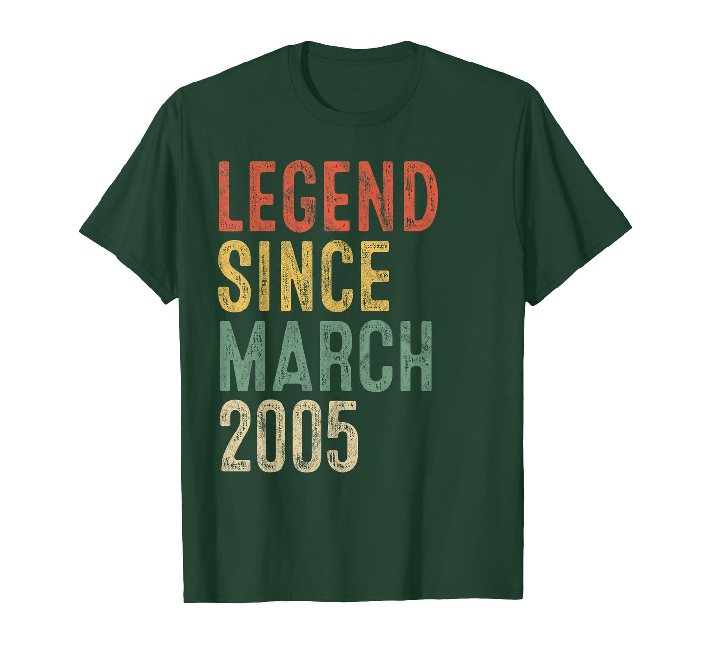 Legend March 2005 21st Birthday Men Women 21 Year Old T-Shirt - T-Shirt | Forest