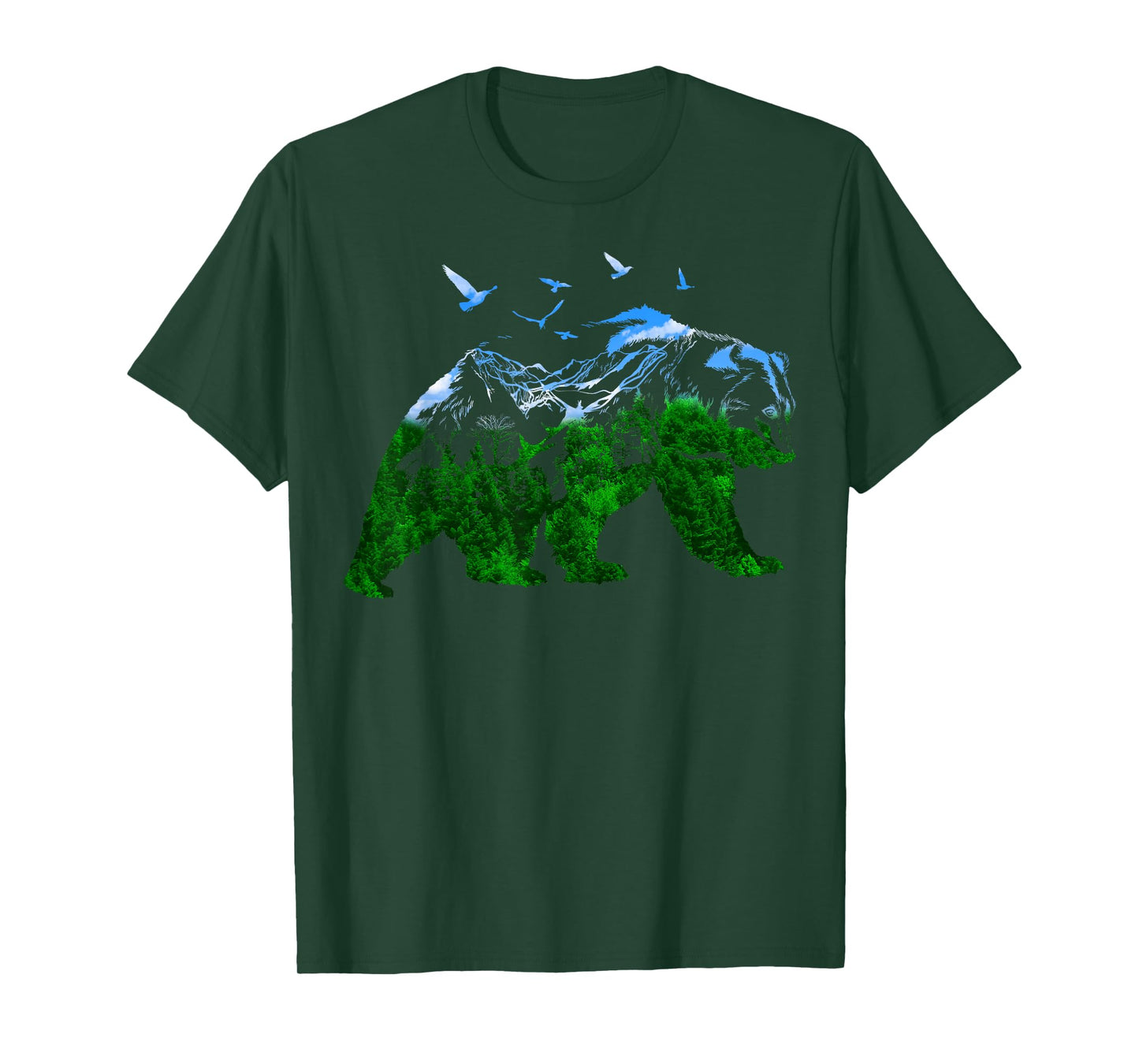 Bear Nature Outdoor Mountains Forest Trees Bear Wildlife T-Shirt