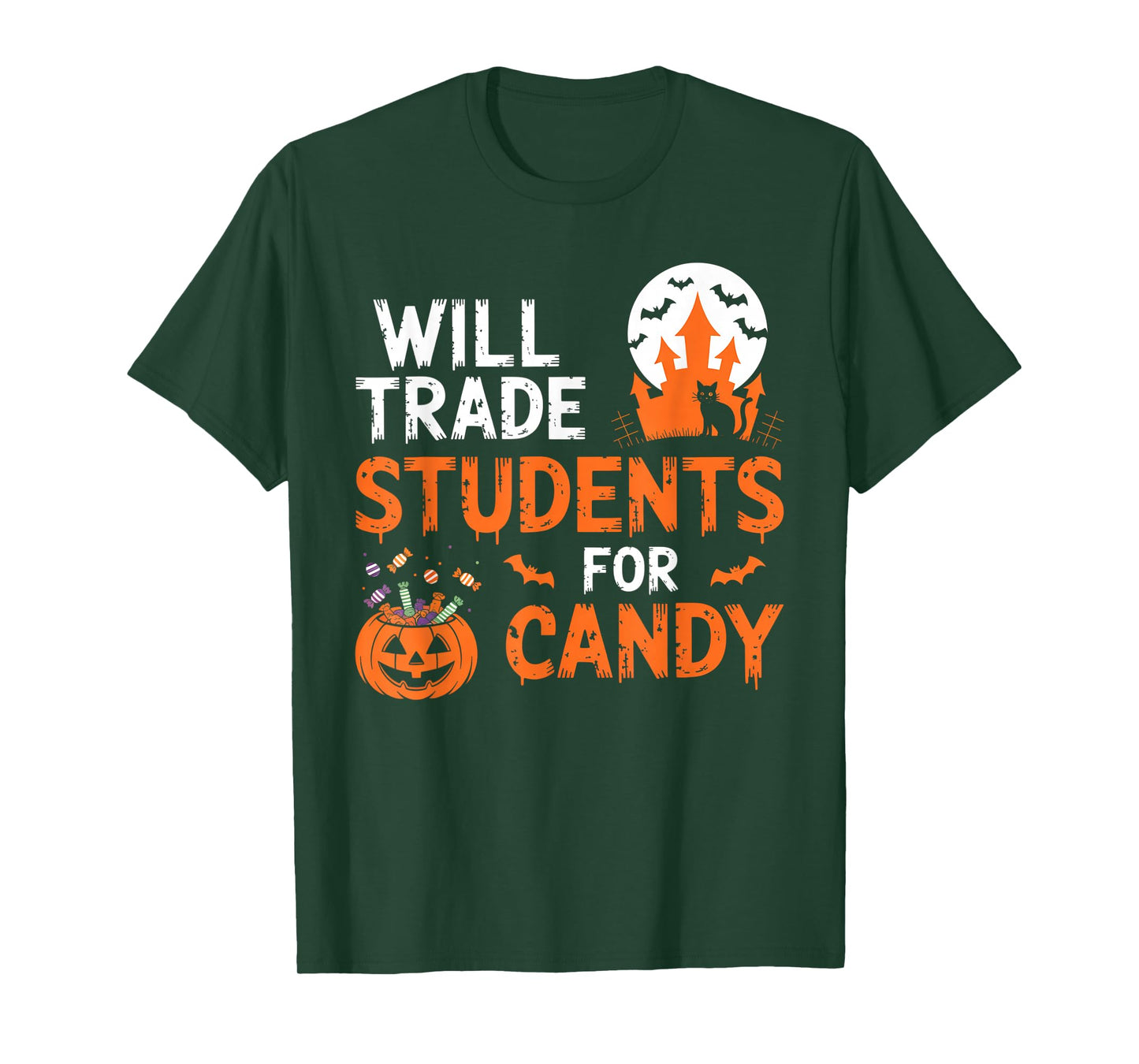 Will Trade Students for Candy Halloween Costume Teacher T-Shirt