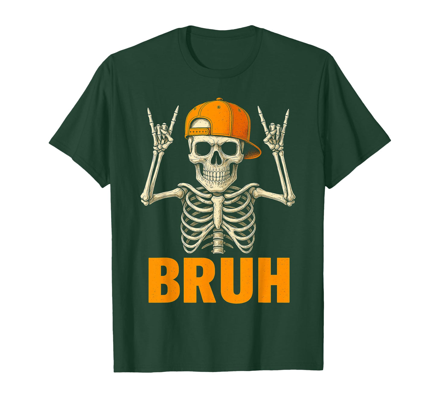 Bruh Punk Rock Skeleton Cool Rocker Family T-Shirt