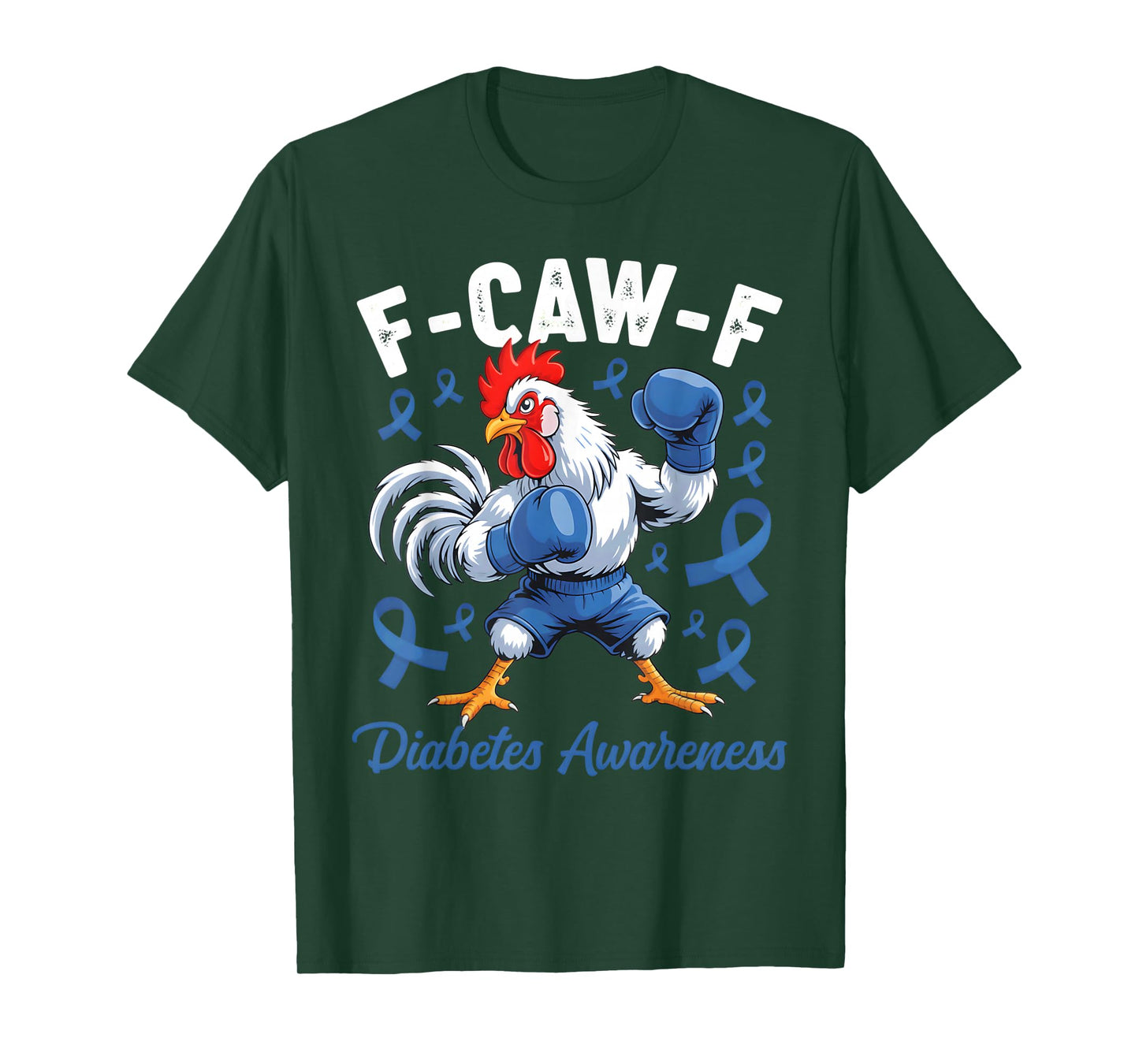 F-Caw-F Rooster Meme Chicken Humor Diabetes Awareness T-Shirt