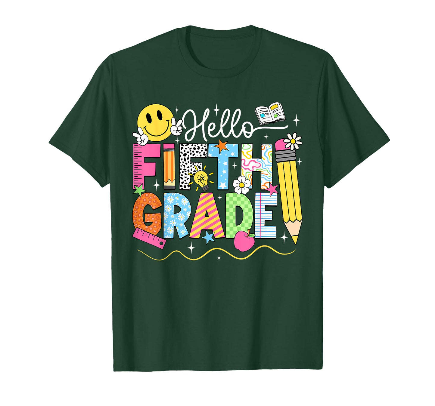 Hello Fifth Grade Team 5th Grade Back To School Teacher Kids T-Shirt