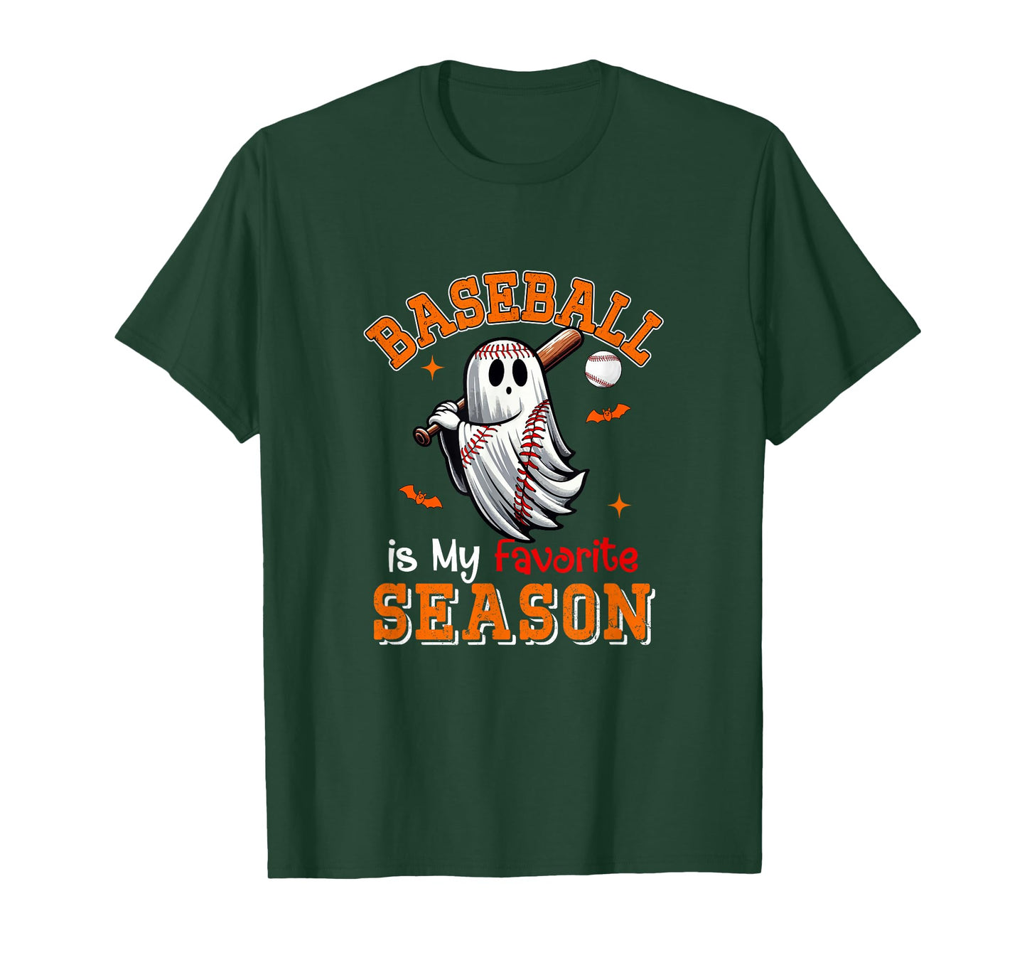 Baseball is Favorite Season Costume Player Halloween Boo T-Shirt