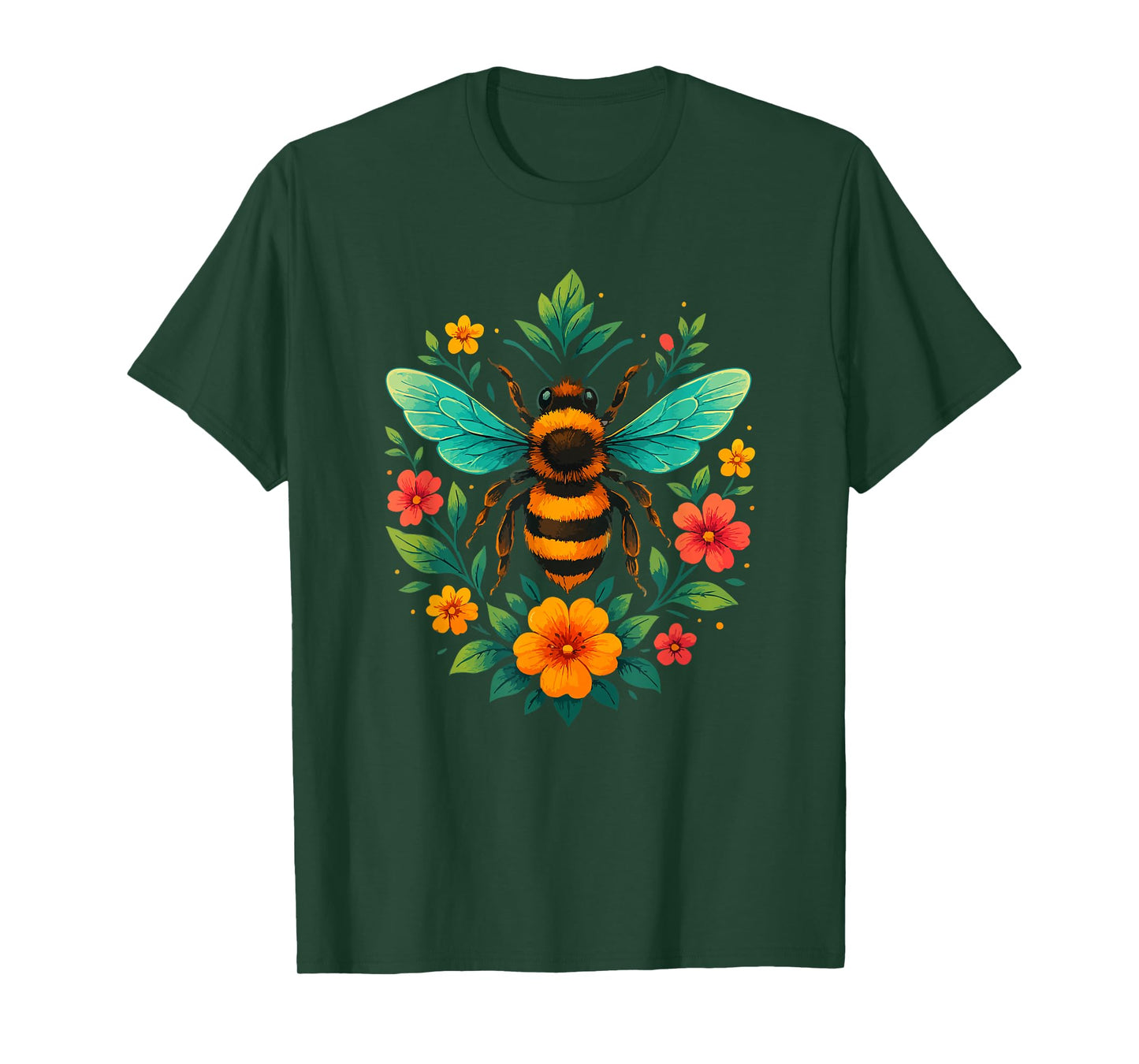 Flowers Beekeeping Beekeeper Floral Honey Bee Lover T-Shirt