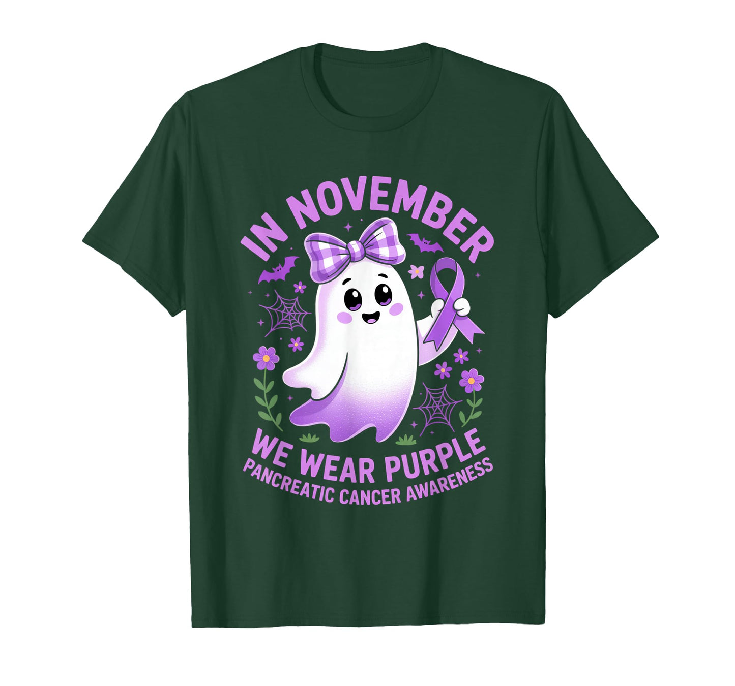 in November We Wear Purple Pancreatic Cancer Awareness T-Shirt