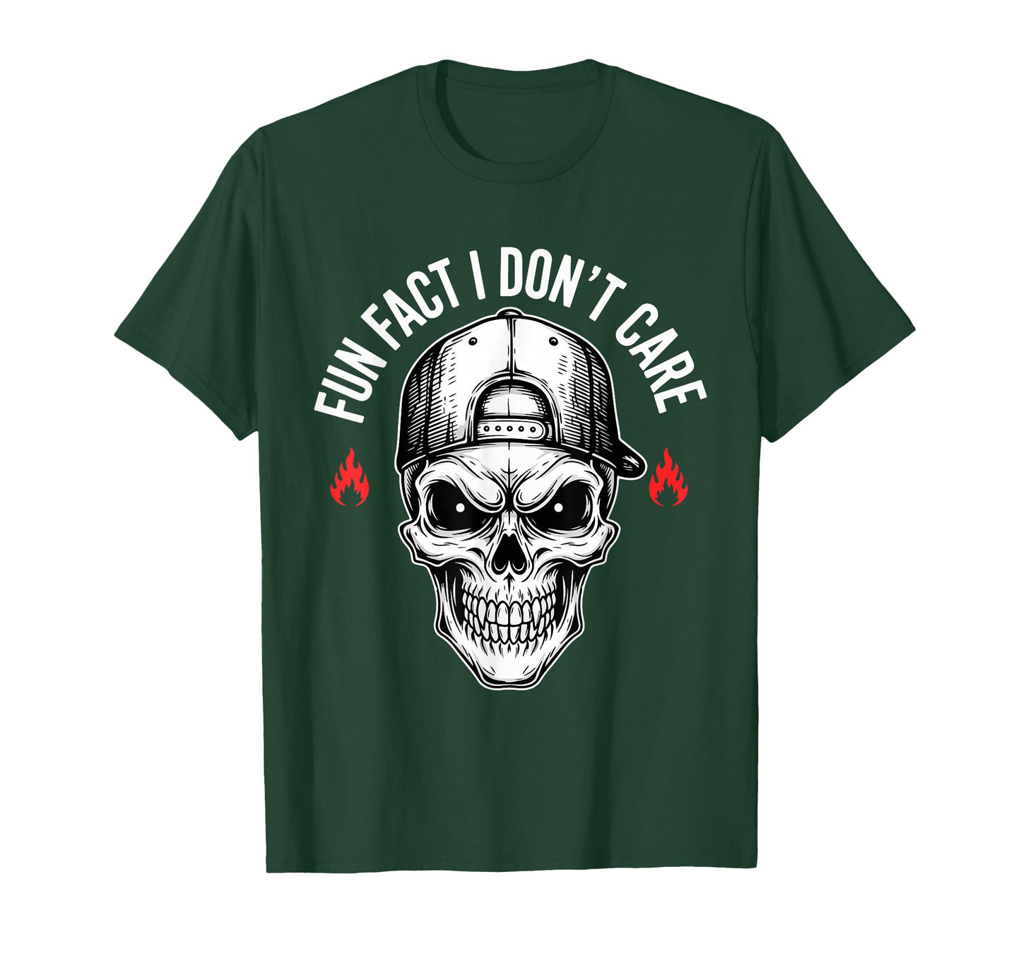 Fun Fact I Don't Care Funny Skeleton T-Shirt