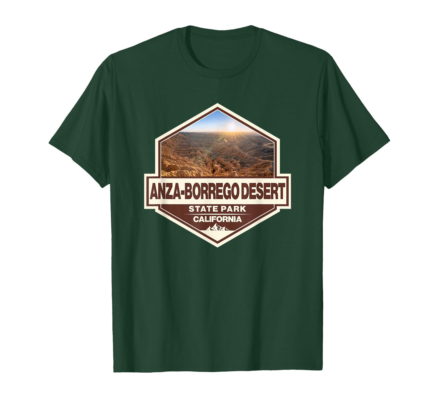 Anza-Borrego Desert California Travel Art Badge Vintage T-Shirt