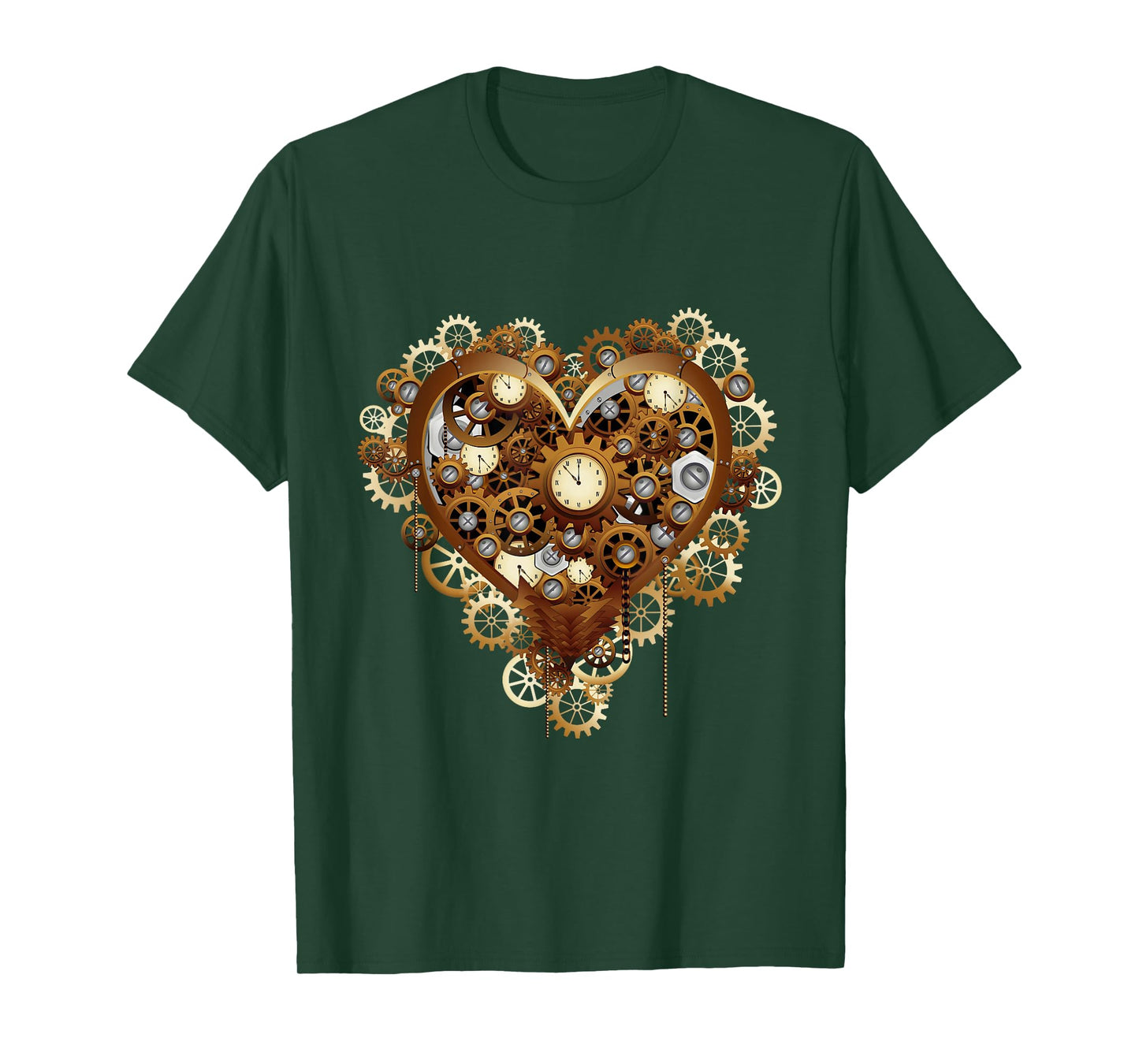 Steampunk Vintage Heart Clockwork T-Shirt