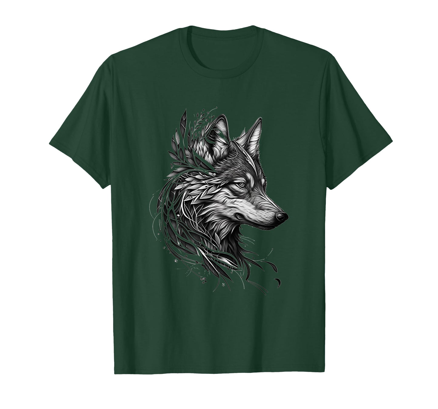 Wolf Abstract Tribe Ethnic Wolf Face Wolves Wolf Lover T-Shirt