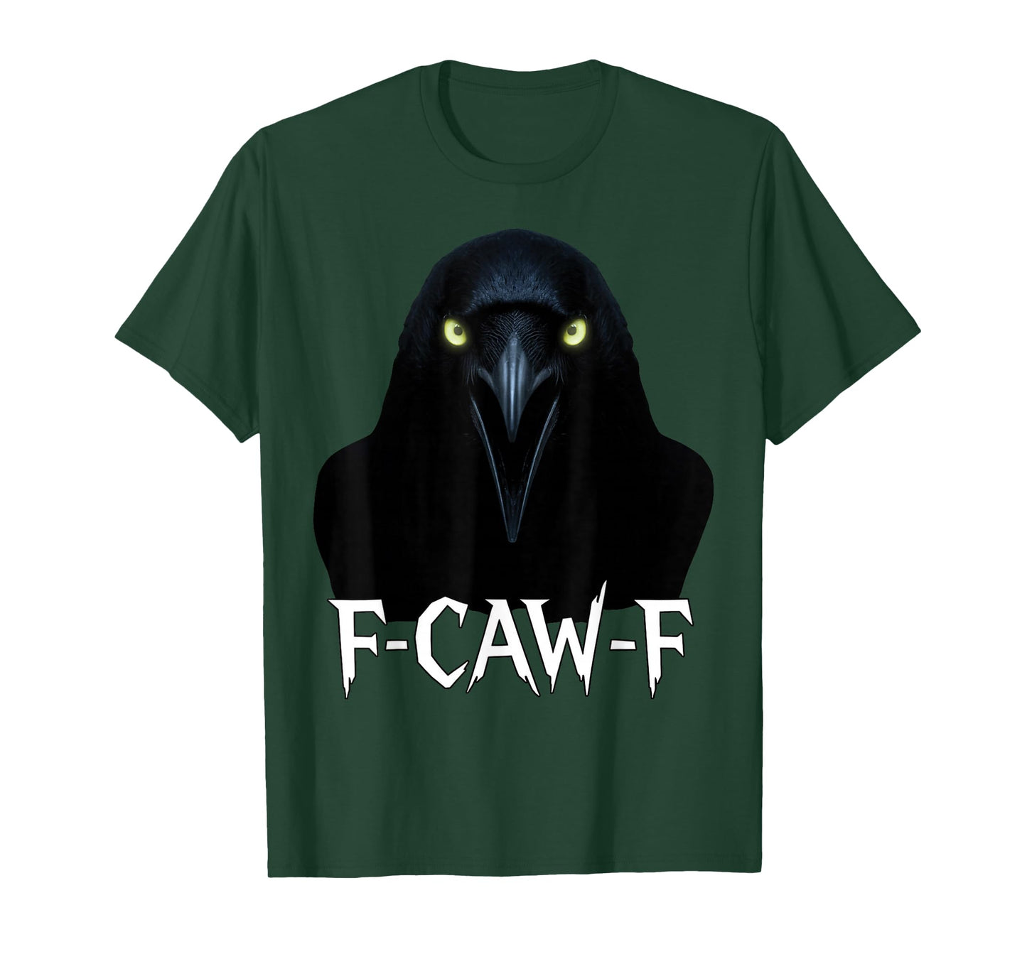 F-Caw-F Black Crow Funny Black Bird Moon Gothic Adult Humor T-Shirt