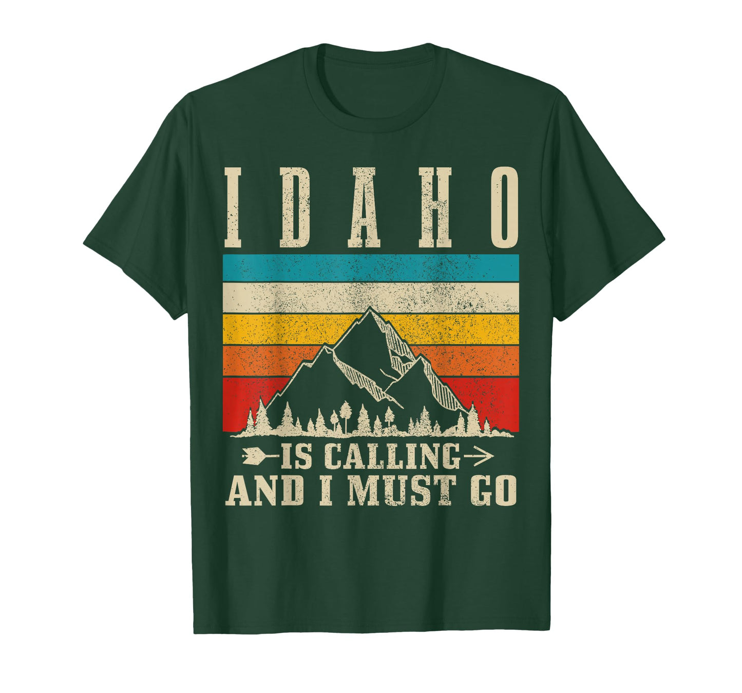 Idaho Is Calling & I Must Go Vintage Mountains Hiking Hiker T-Shirt