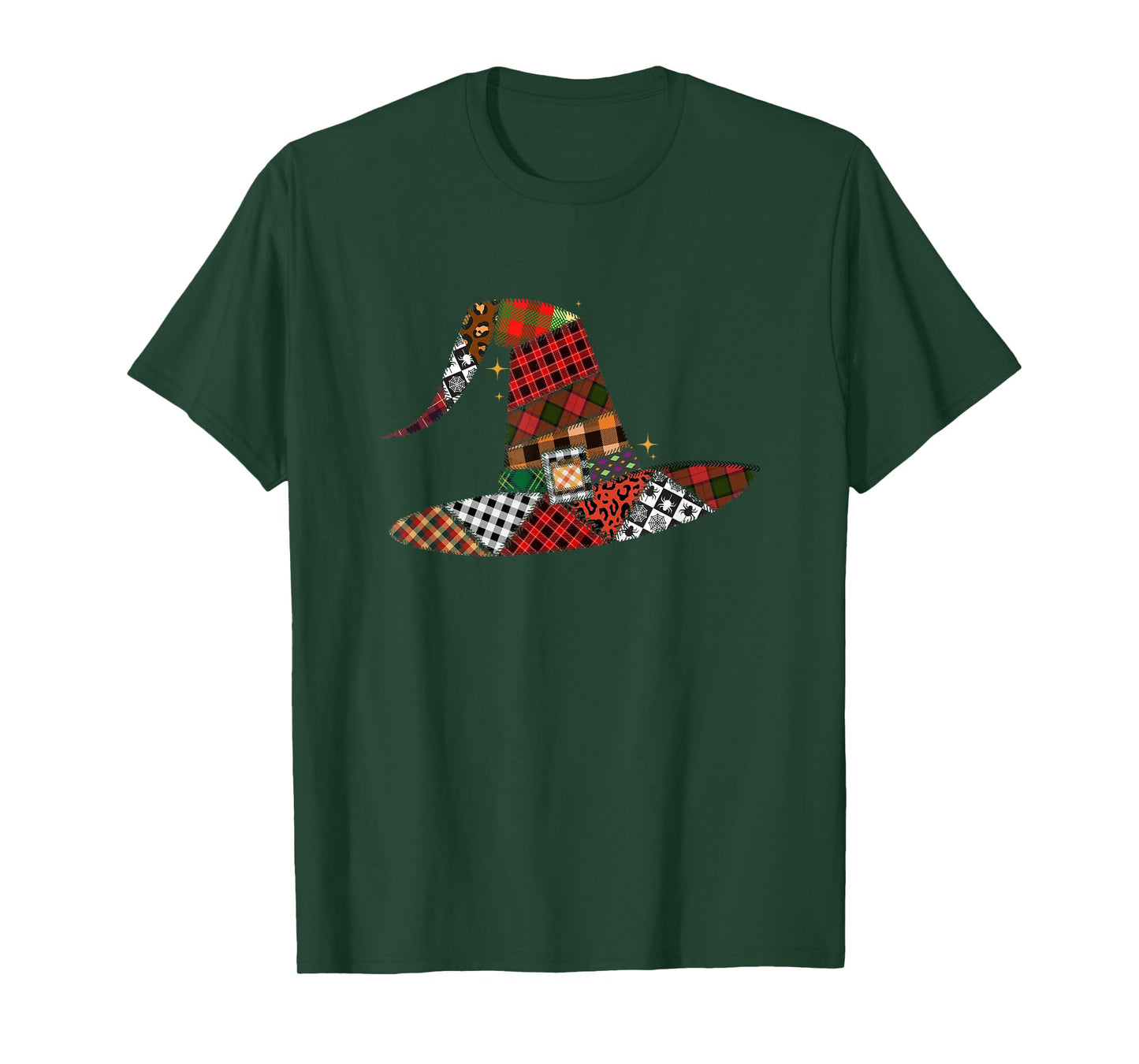 Colorful Leopard Witch's Hat Halloween Couple Family Cosplay T-Shirt