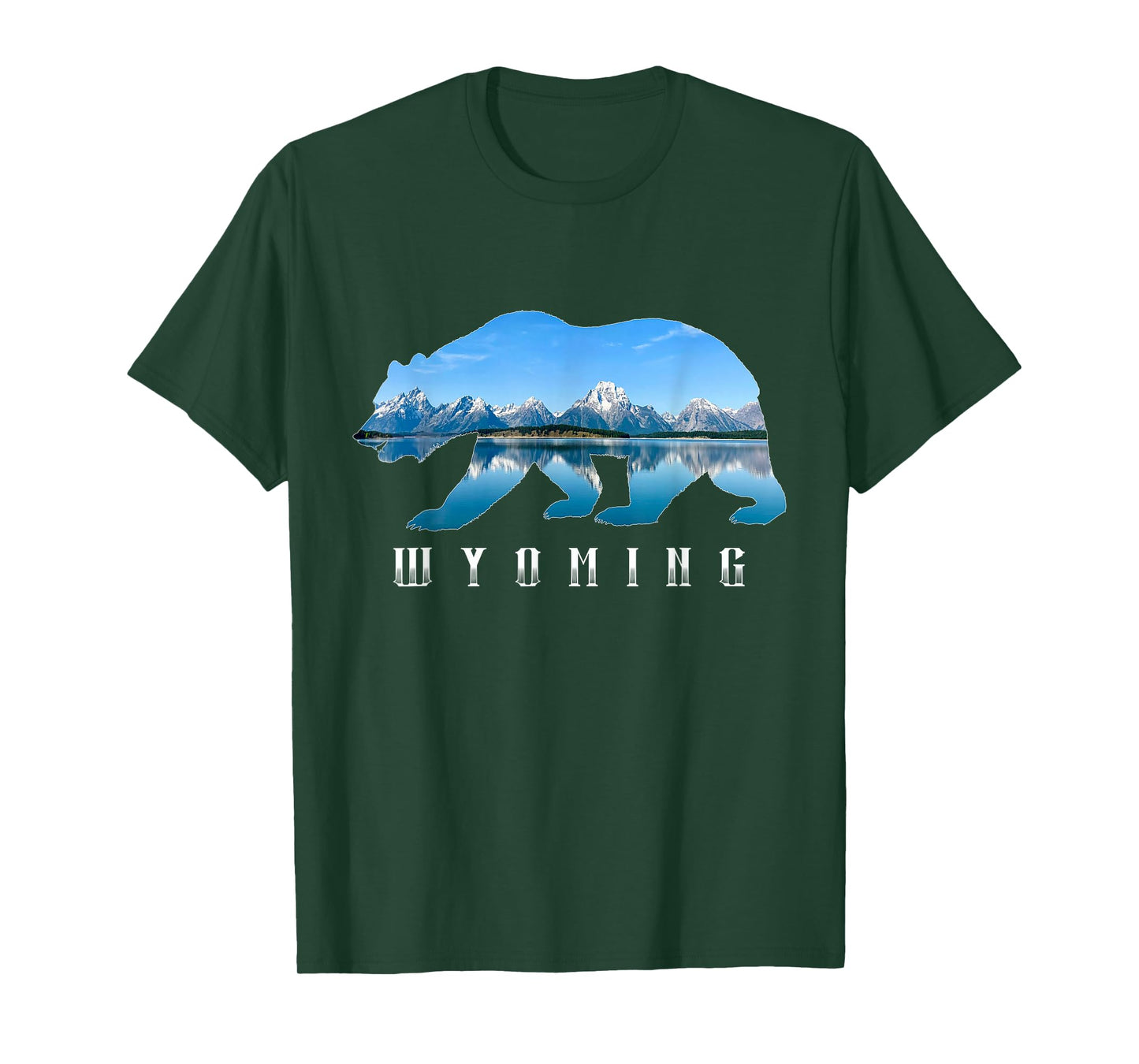 Wyoming Bear & Grand Teton National Park Image Souvenir T-Shirt