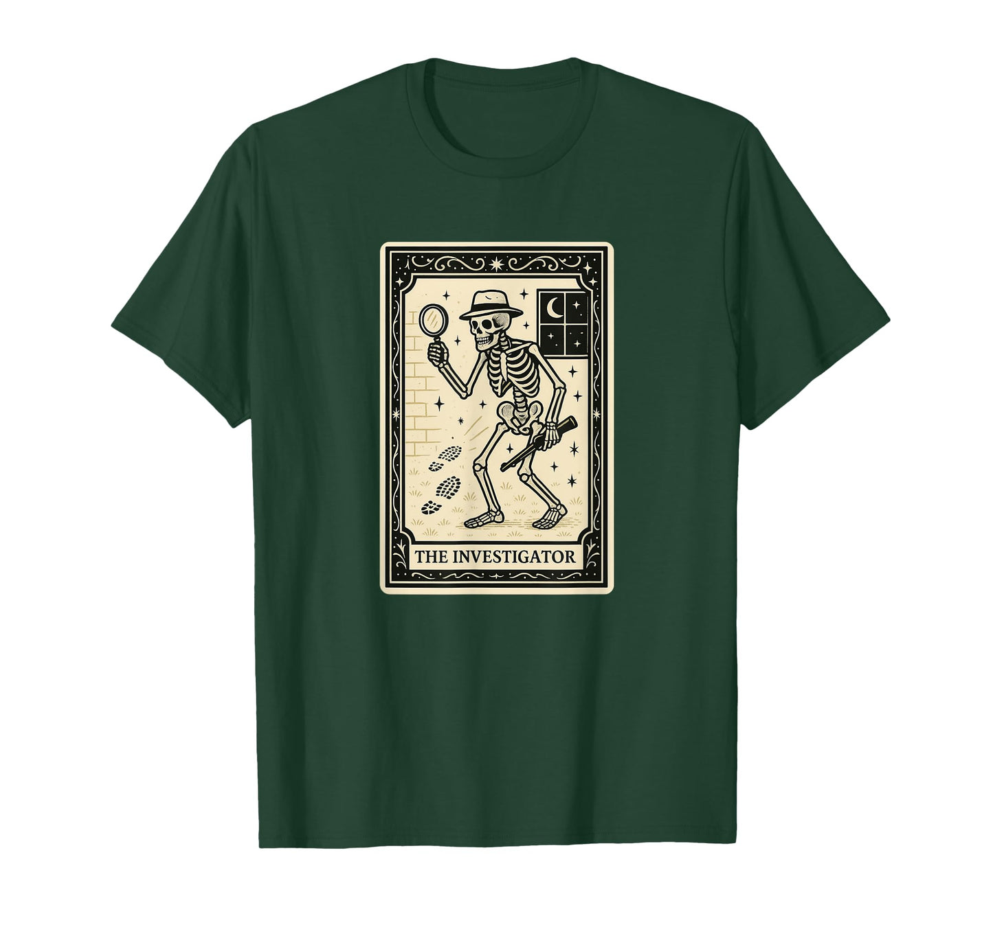 The Investigator Tarot Card - Spooky Gothic Detective Police T-Shirt